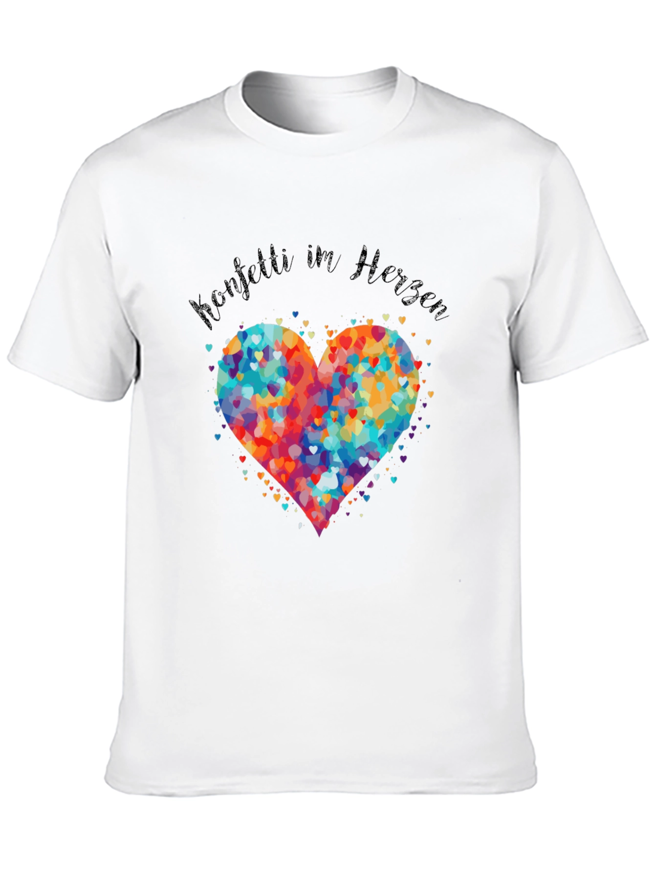 Colorful Heart Confetti T-Shirt