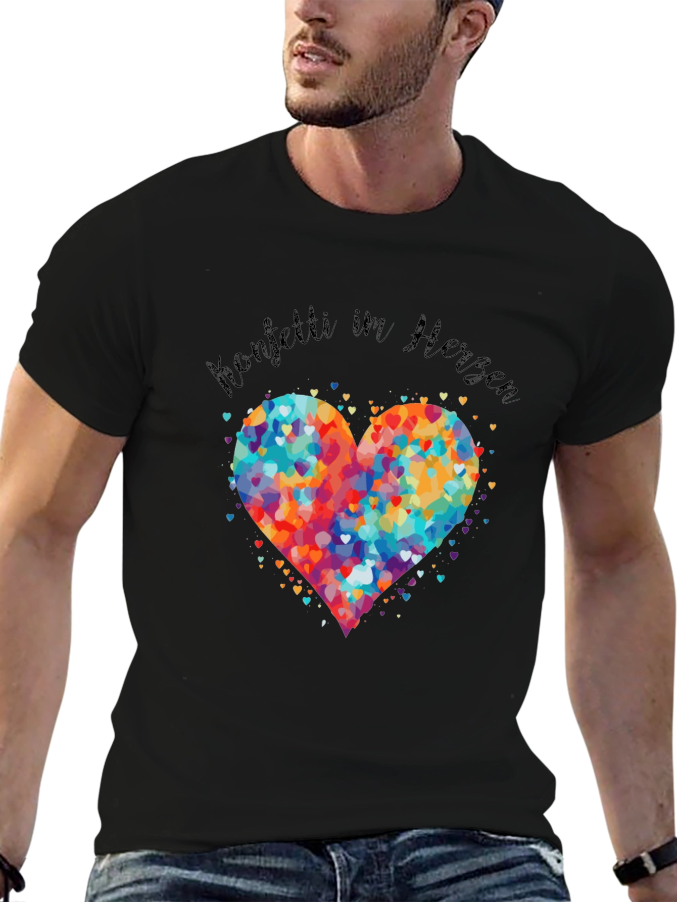 Colorful Heart Confetti T-Shirt