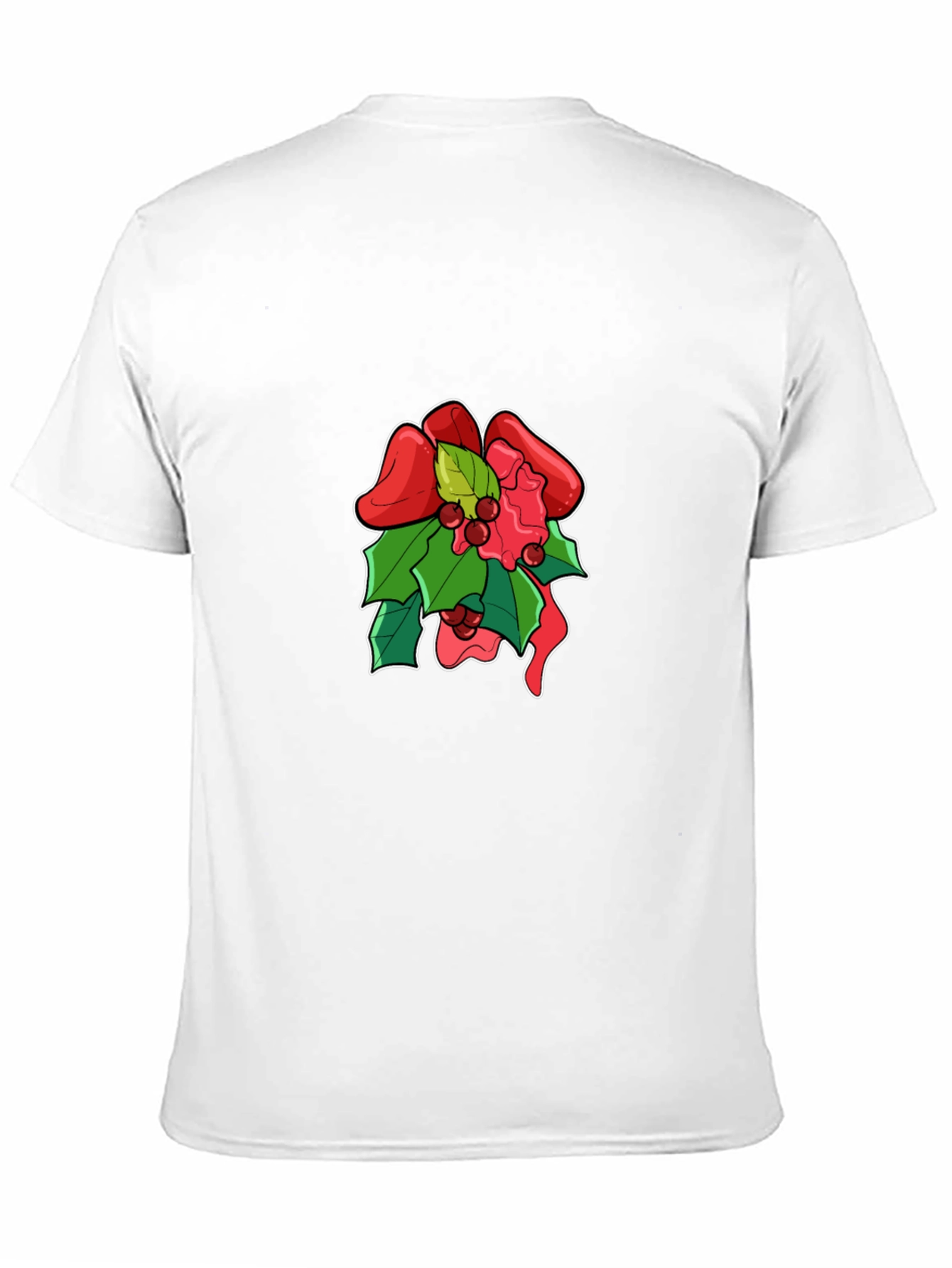 Festive Holiday Bow Graphic Tee - Black