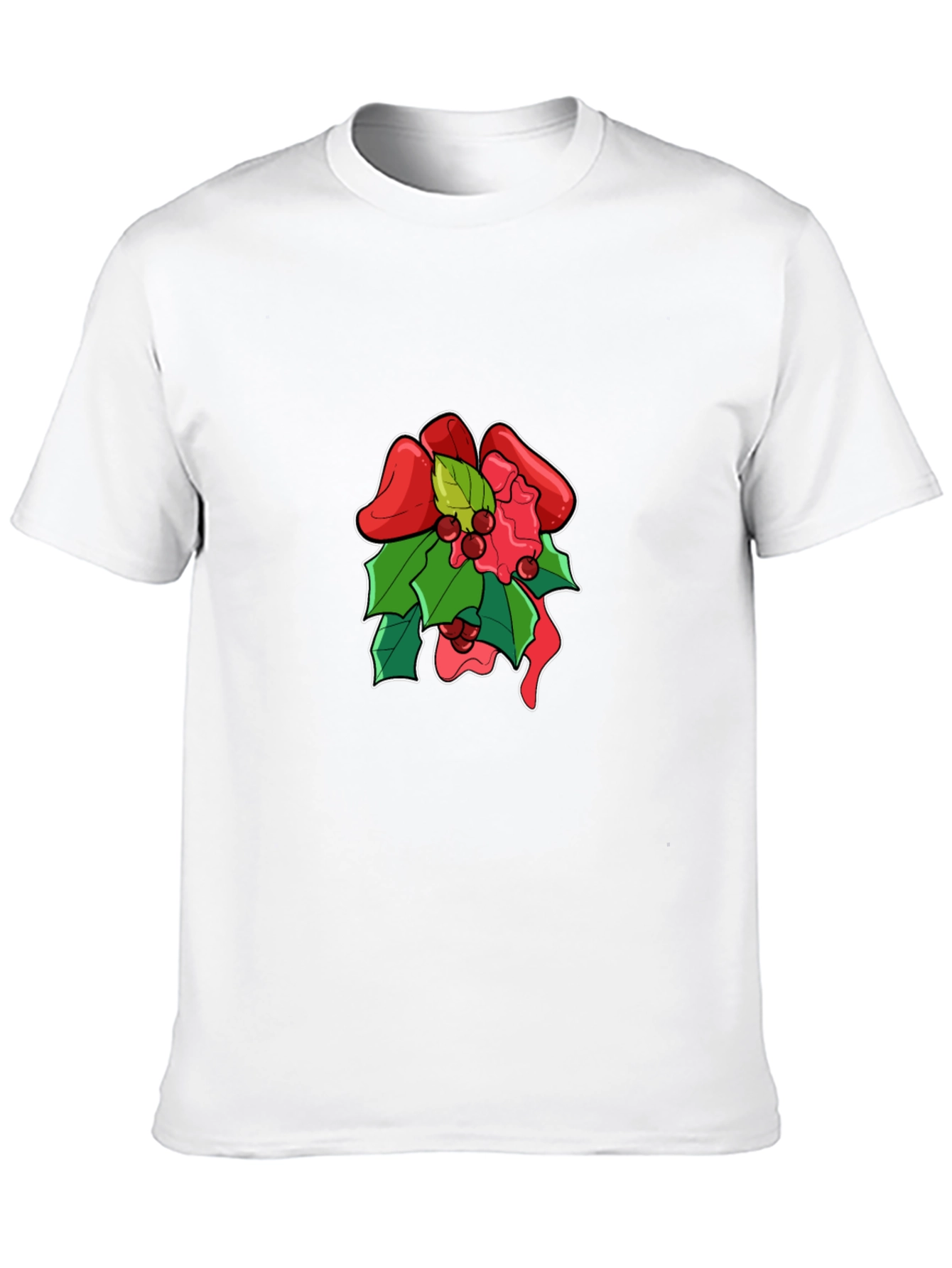 Festive Holiday Bow Graphic Tee - Black