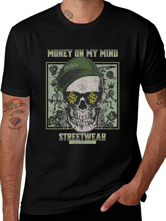 Money Minded Skull Graphic Tee