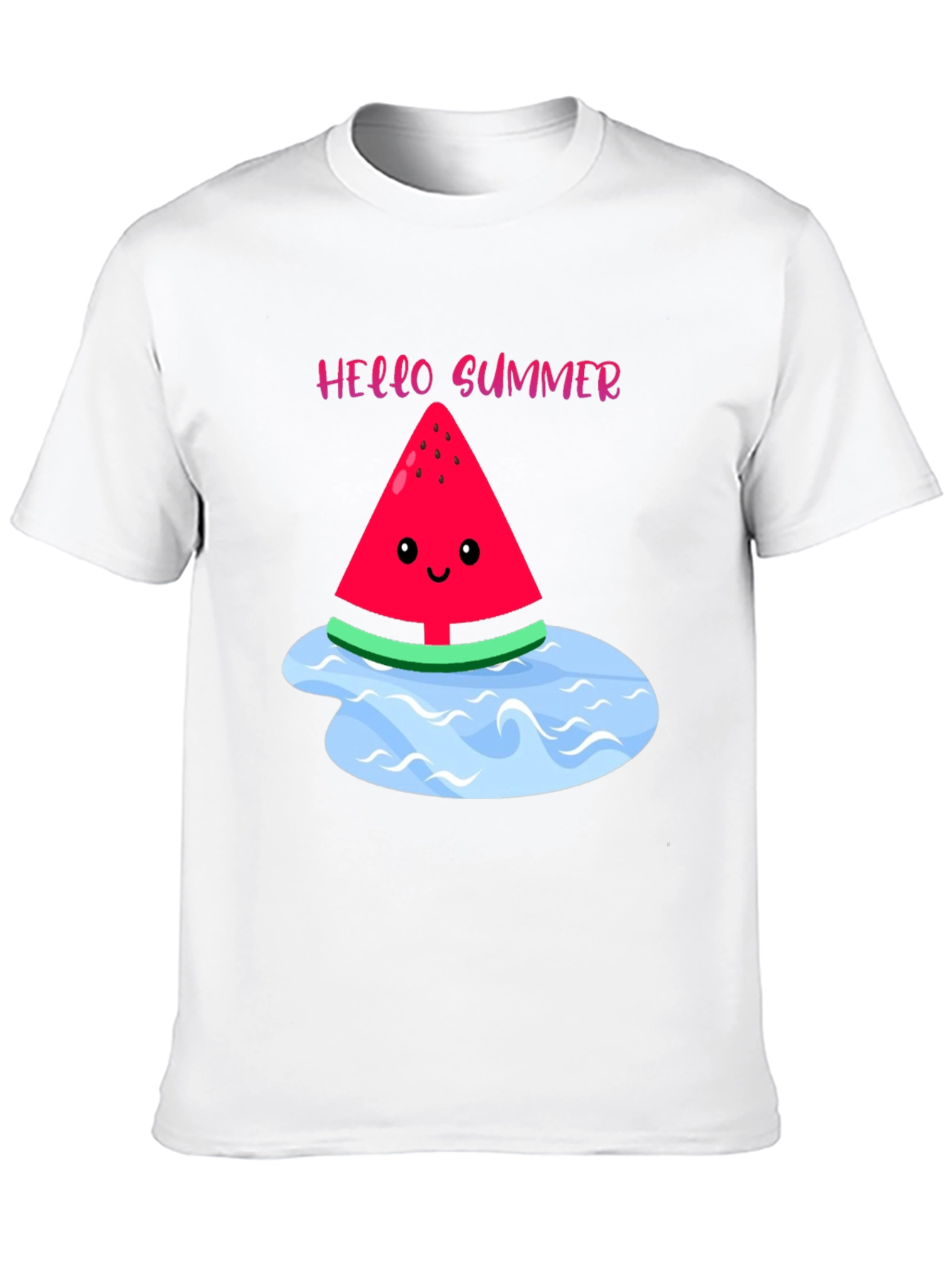 Hello Summer Watermelon Graphic T-Shirt