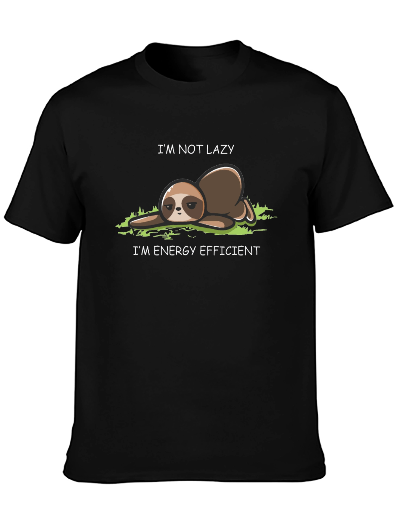 Lazy Sloth T-Shirt - Energy Efficient Funny Tee