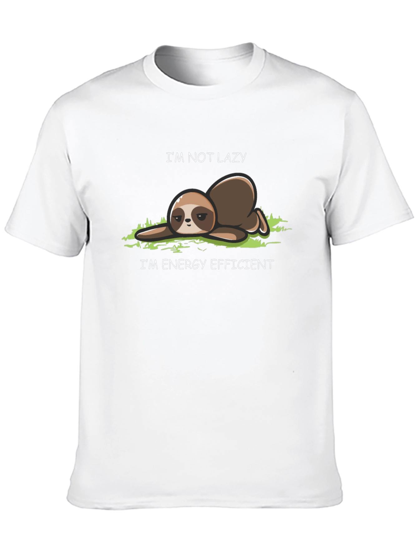 Lazy Sloth T-Shirt - Energy Efficient Funny Tee
