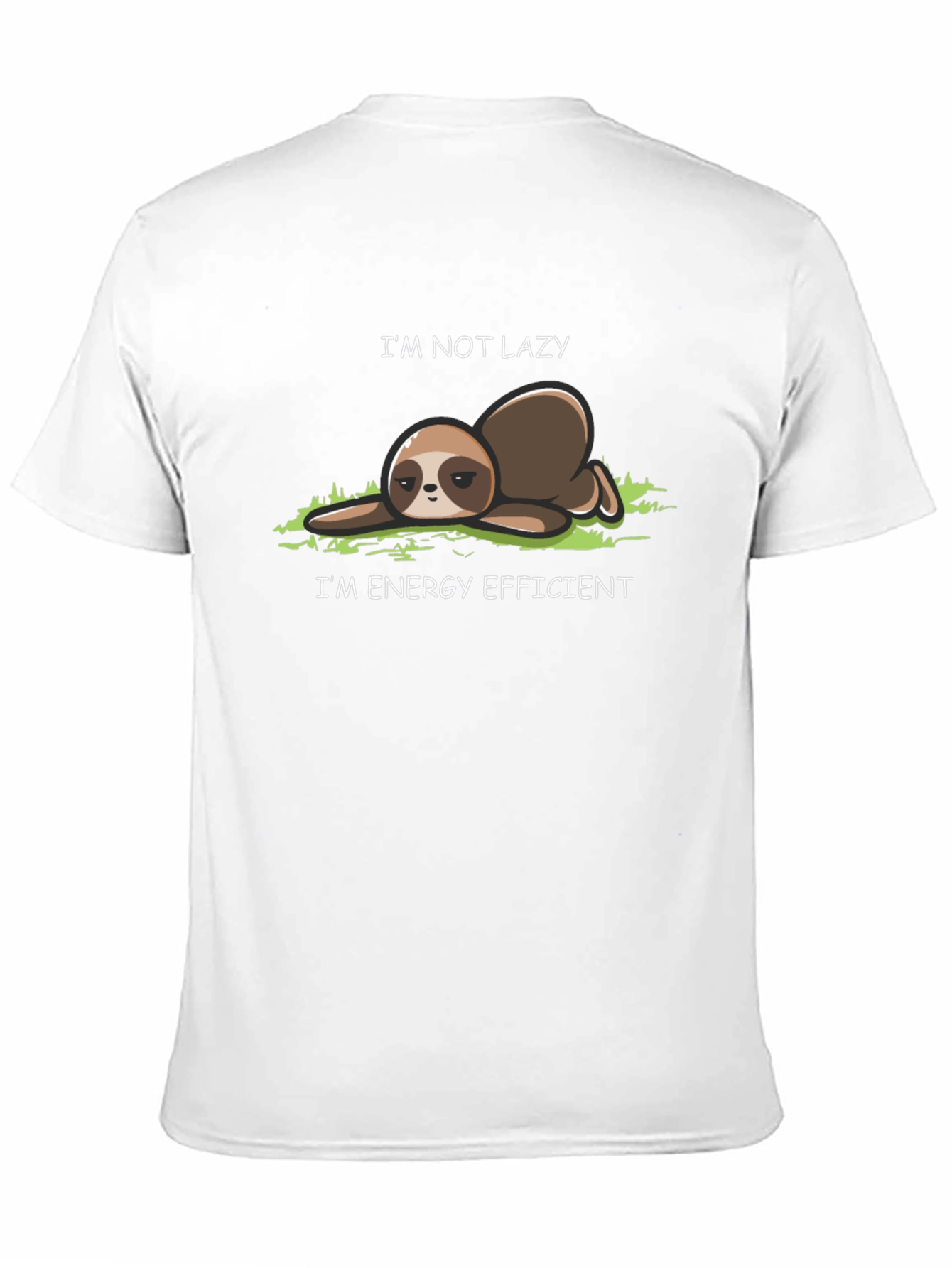 Lazy Sloth T-Shirt - Energy Efficient Funny Tee