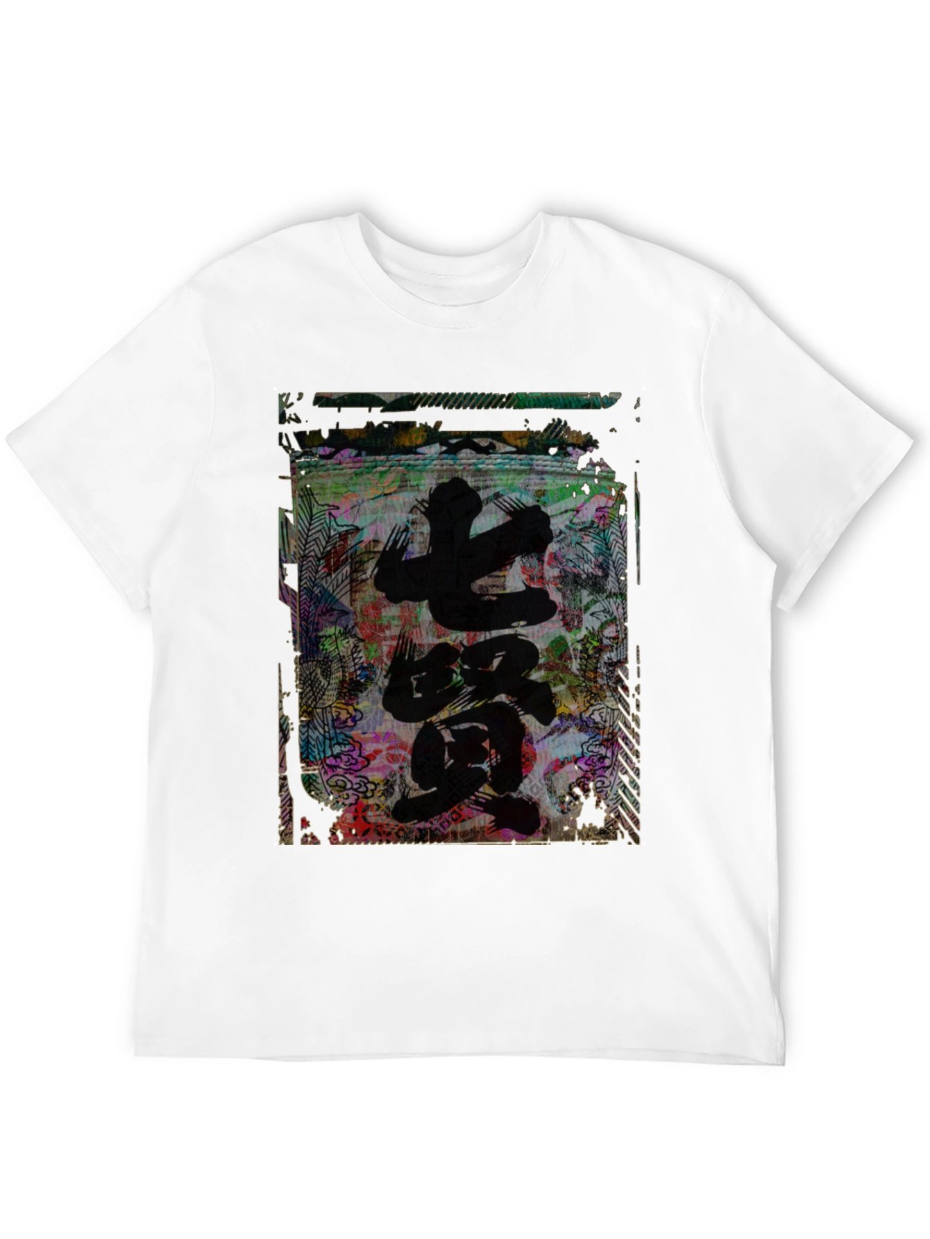 Abstract Japanese Art Graphic Tee - Black