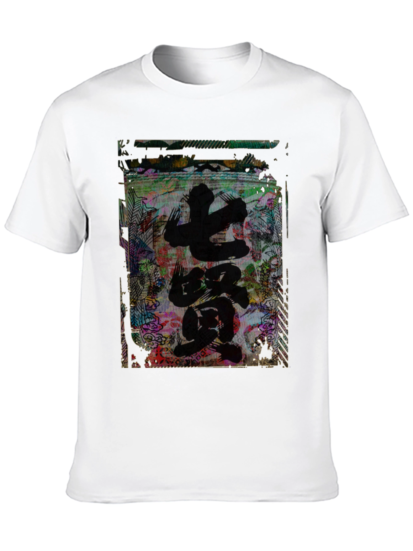 Abstract Japanese Art Graphic Tee - Black