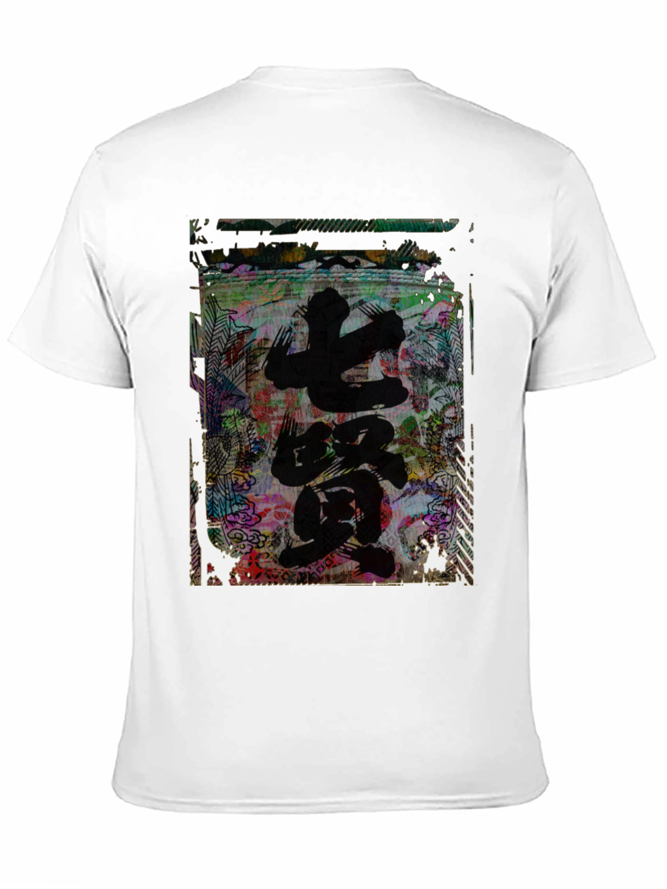 Abstract Japanese Art Graphic Tee - Black