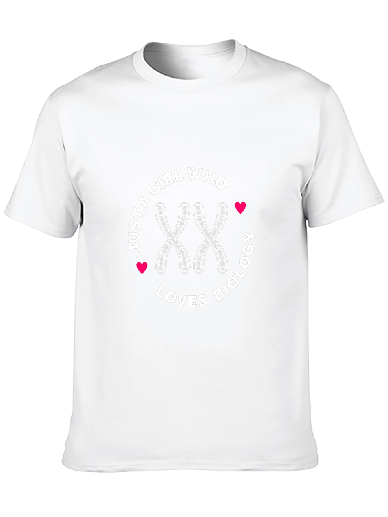 Girl Loves Biology Chromosome XX Black T-Shirt
