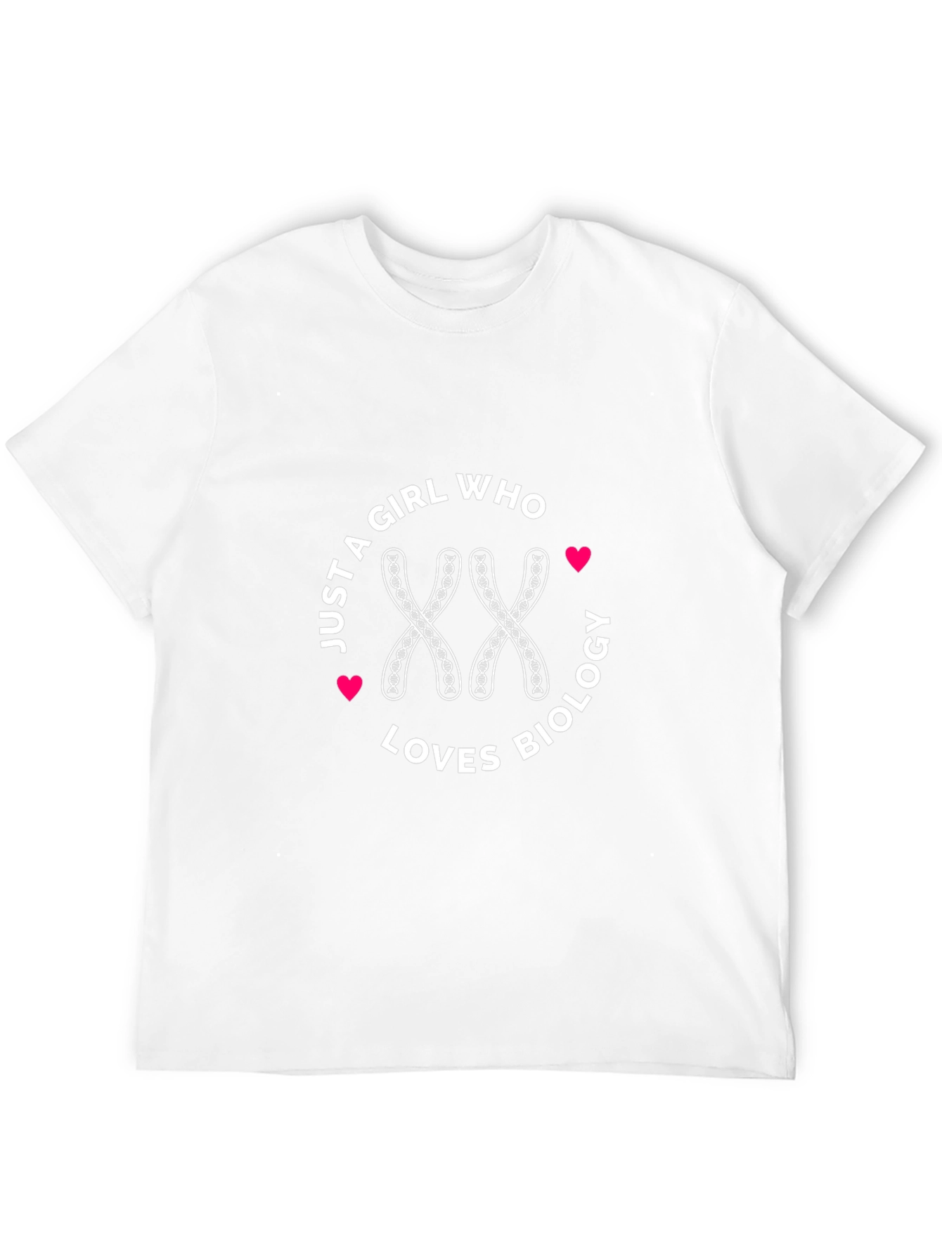Girl Loves Biology Chromosome XX Black T-Shirt