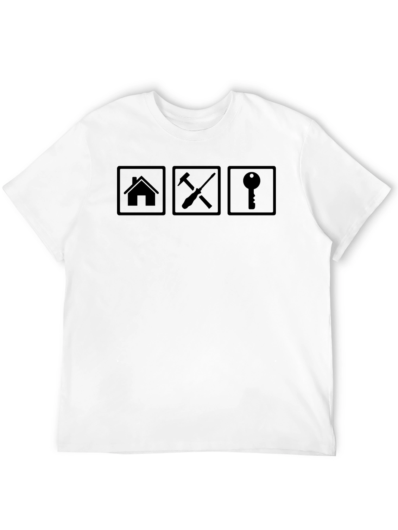 Home Repair Graphic Tee - Black Cotton T-Shirt