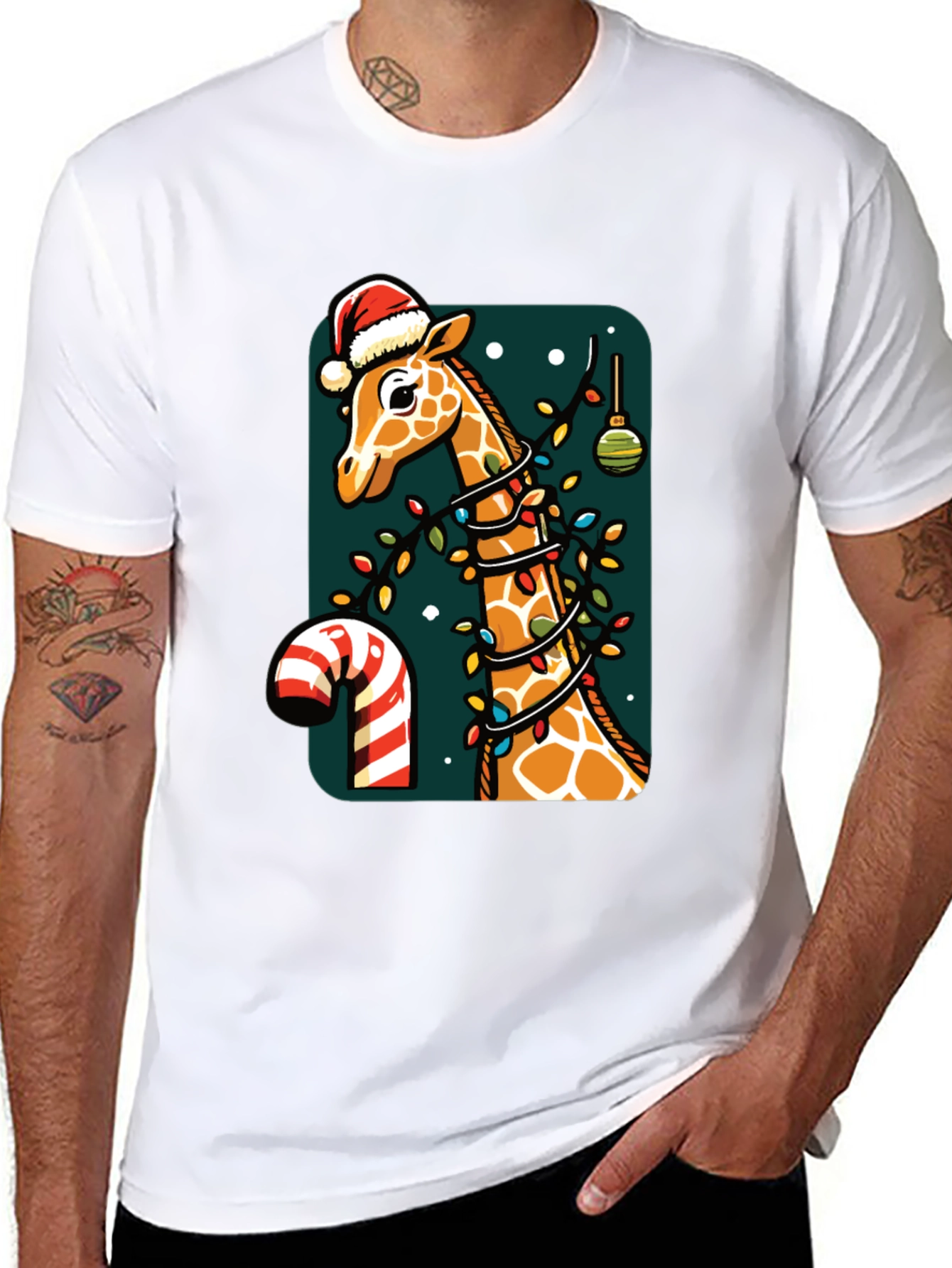 Christmas Giraffe T-Shirt