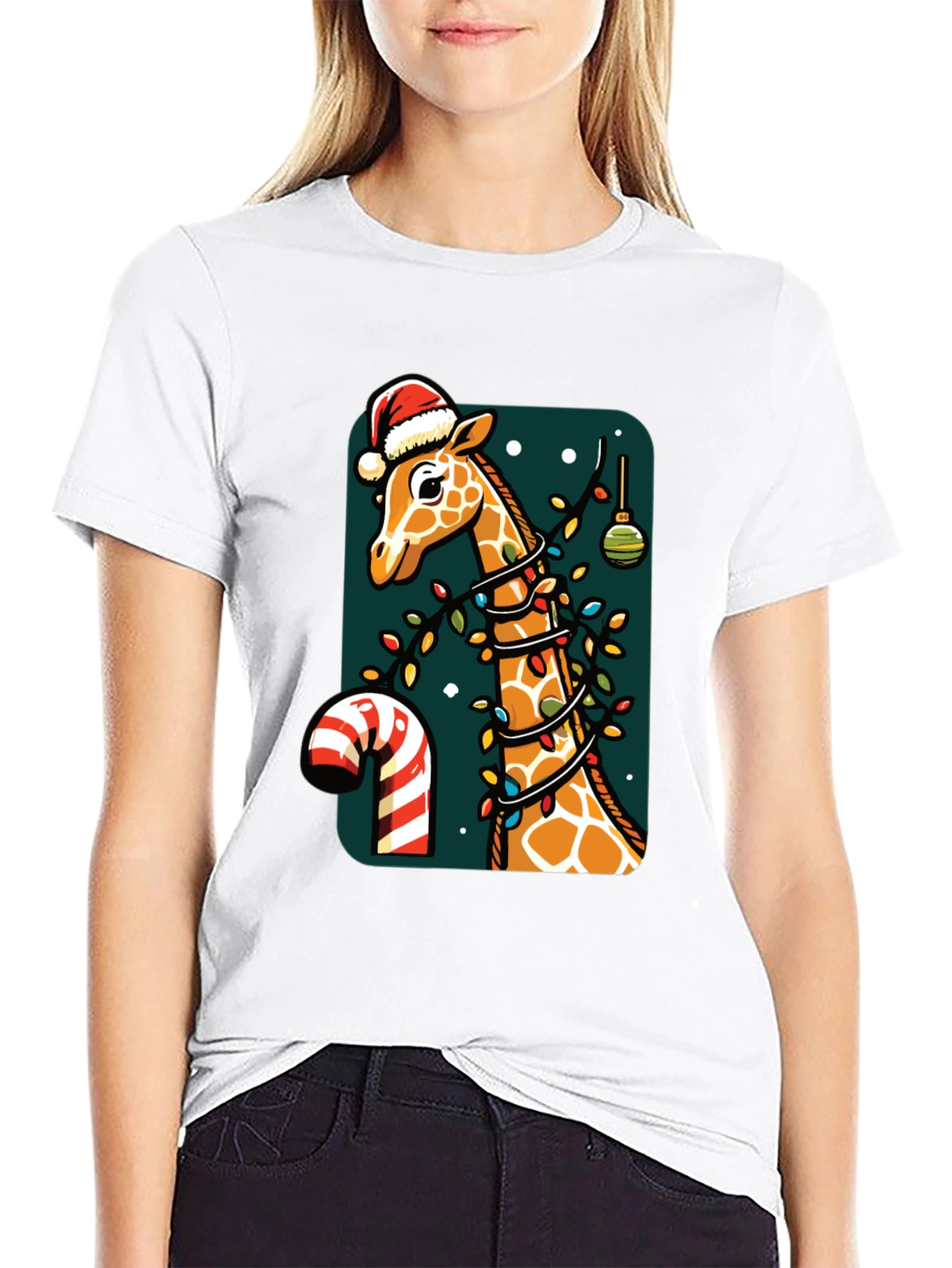 Christmas Giraffe T-Shirt
