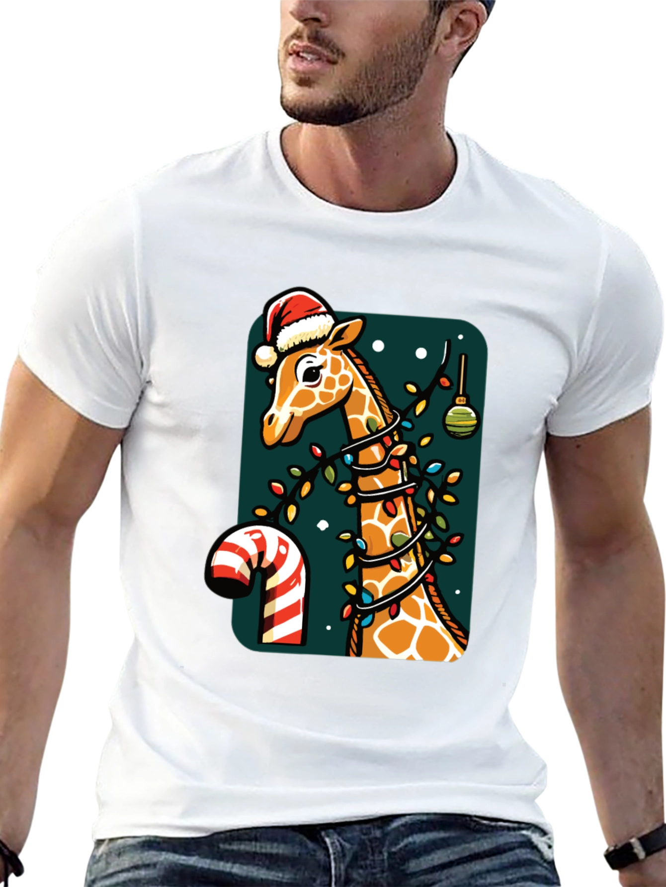 Christmas Giraffe T-Shirt
