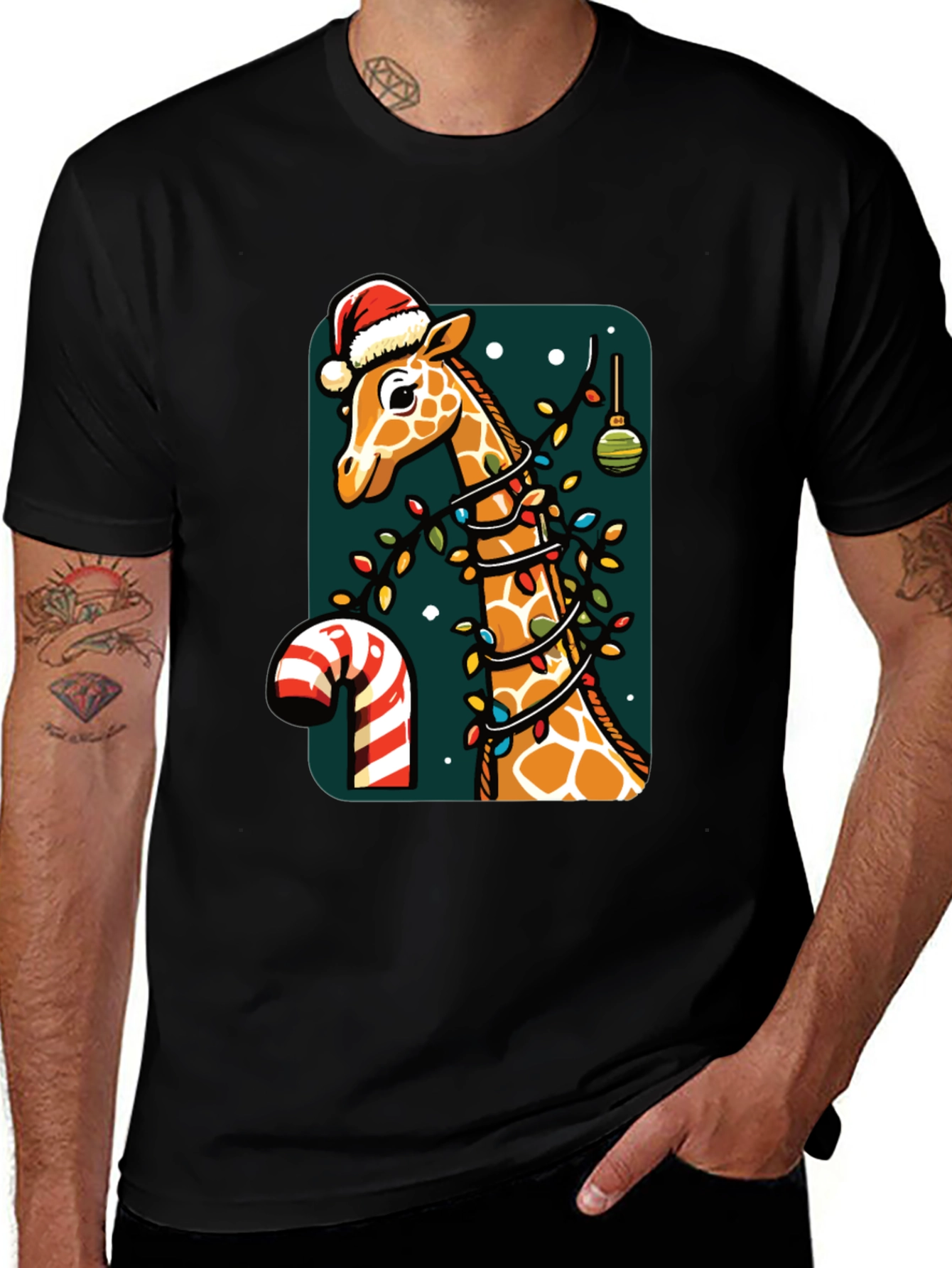 Christmas Giraffe T-Shirt