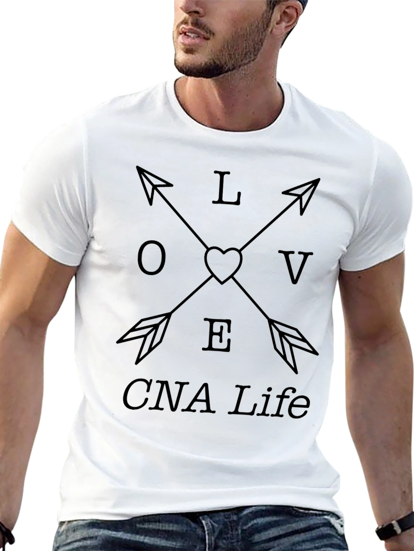 LOVE CNA Life Black T-Shirt