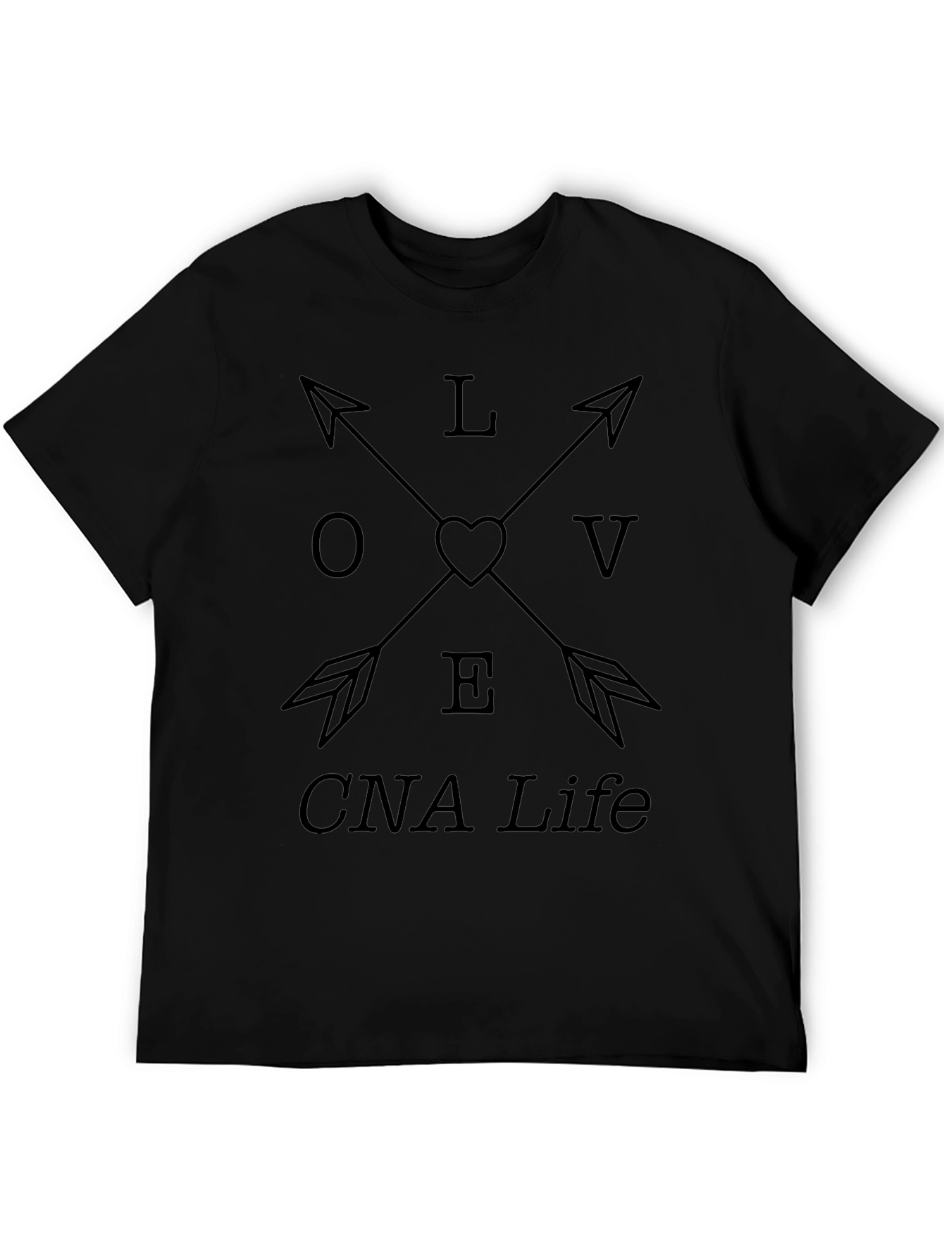 LOVE CNA Life Black T-Shirt