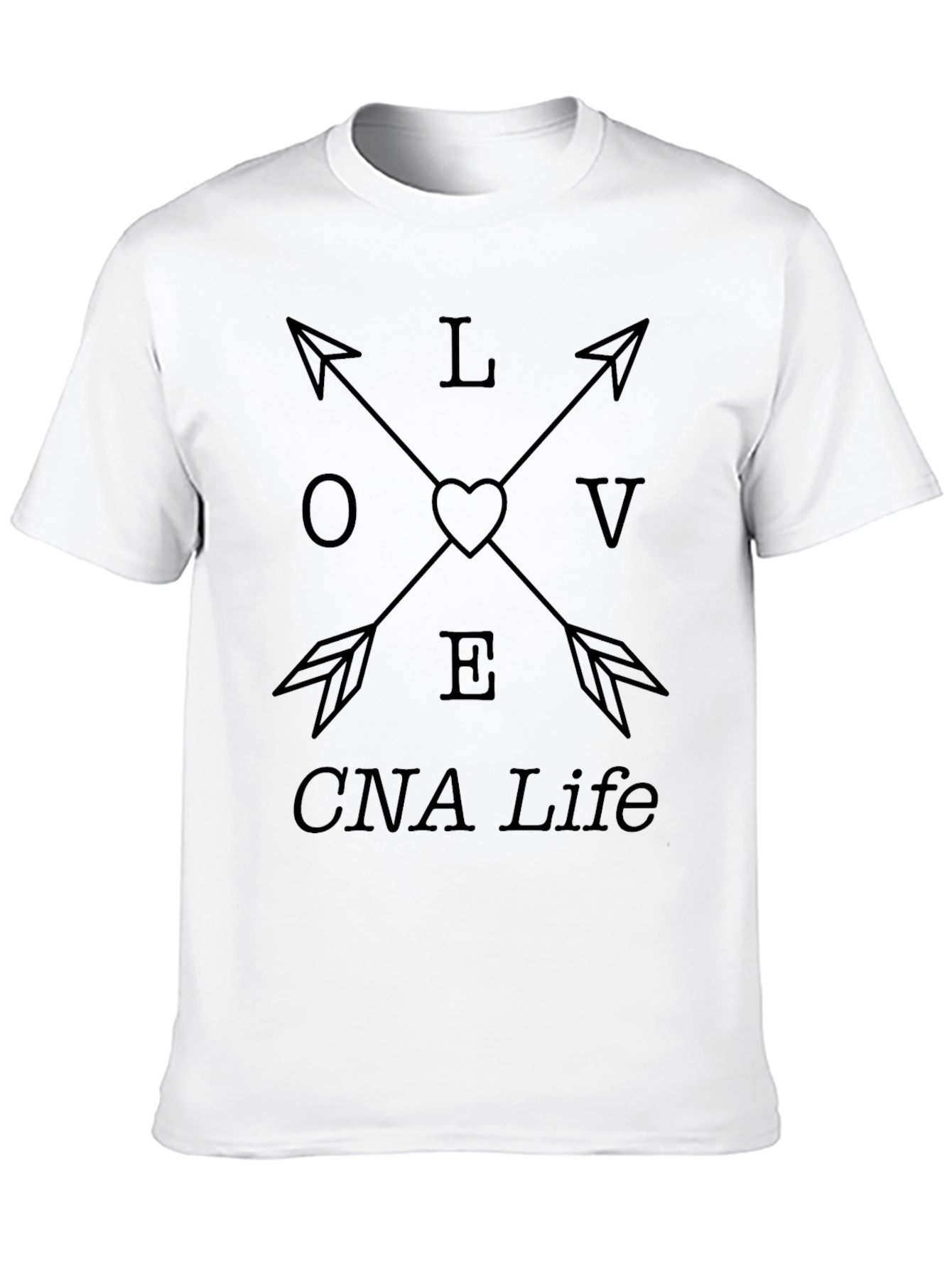 LOVE CNA Life Black T-Shirt