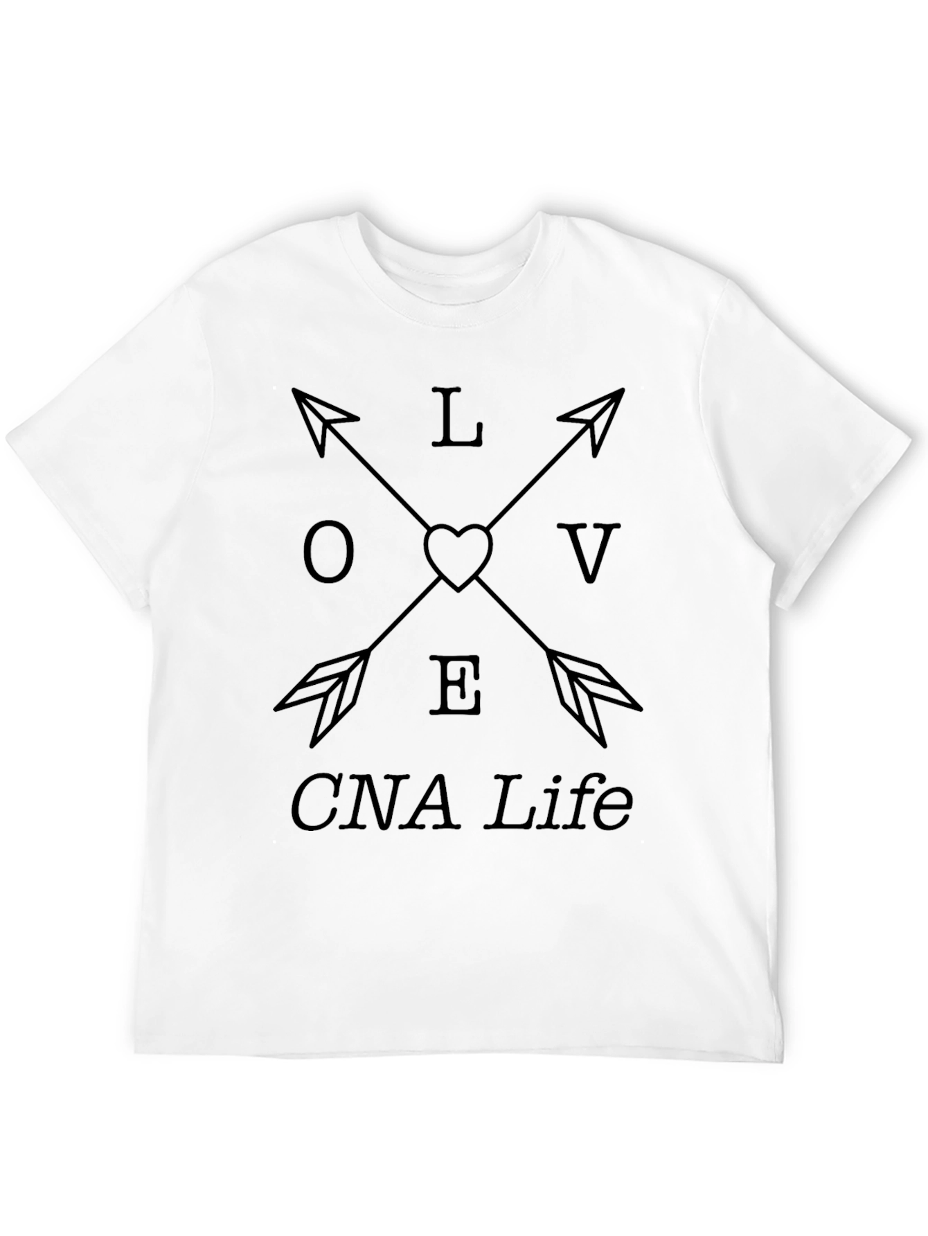 LOVE CNA Life Black T-Shirt