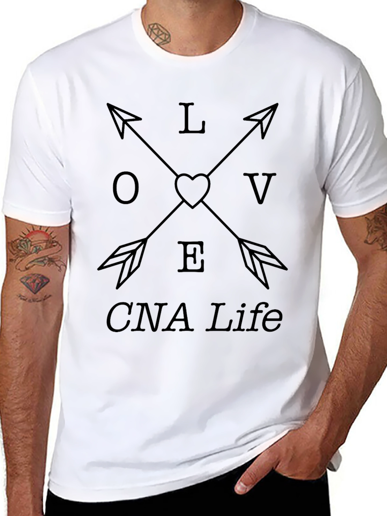 LOVE CNA Life Black T-Shirt