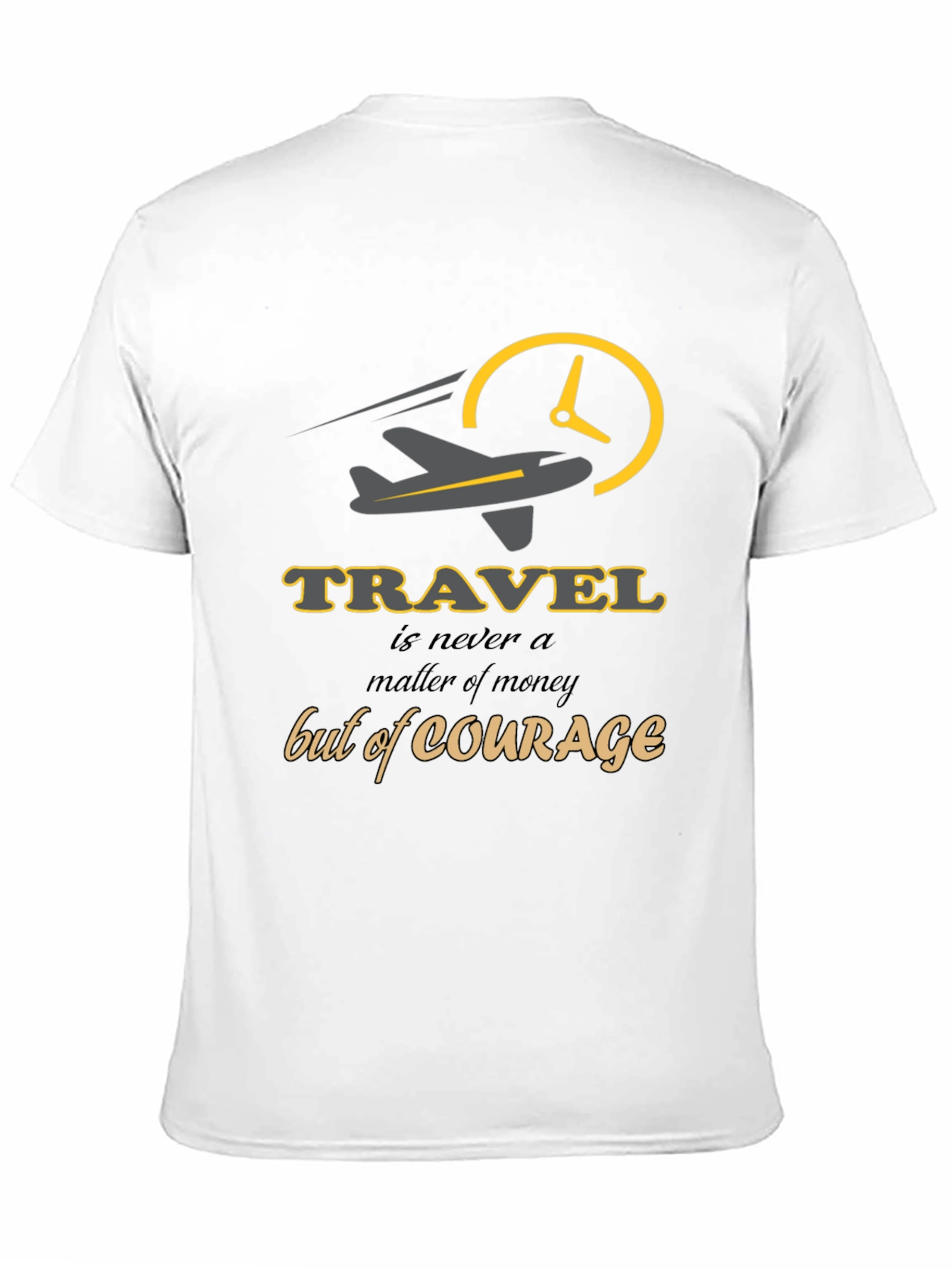 Travel Courage Graphic Tee - Black Unisex T-Shirt