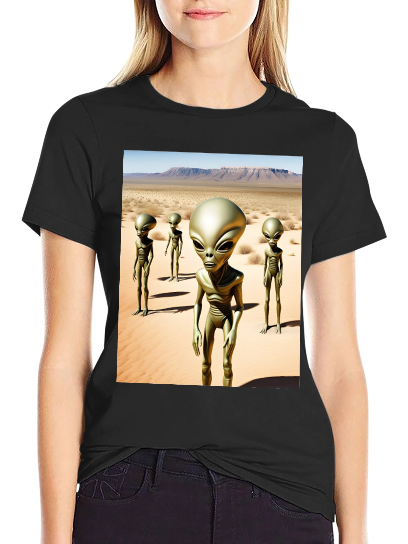 Alien Desert Black T-Shirt