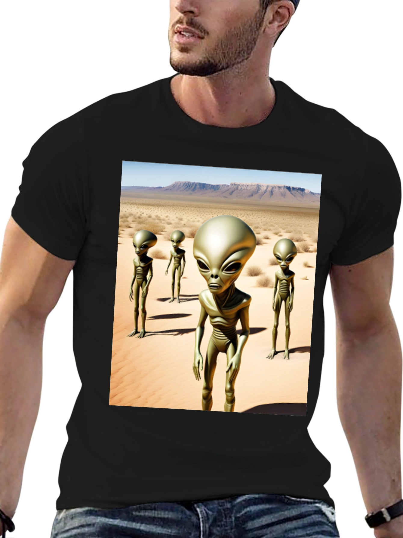 Alien Desert Black T-Shirt