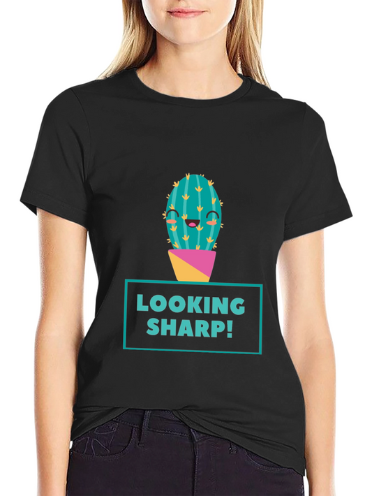 Looking Sharp Cactus Graphic Tee - Mens Black T-Shirt
