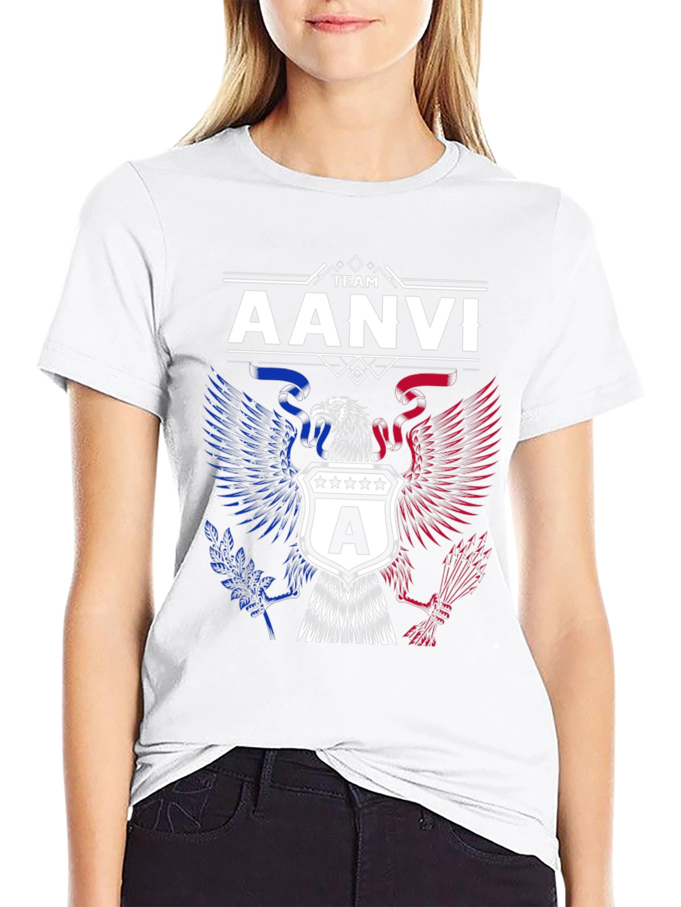Team AANVI Eagle Graphic T-Shirt