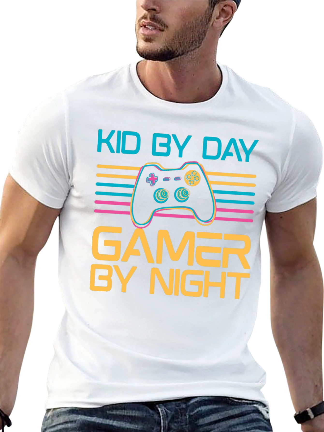 Kid by Day Gamer by Night Black T-Shirt