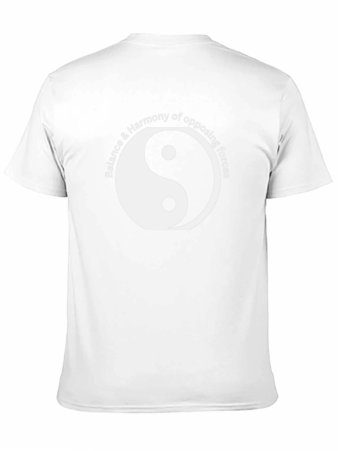 Yin Yang Balance Harmony Mens Black T-Shirt