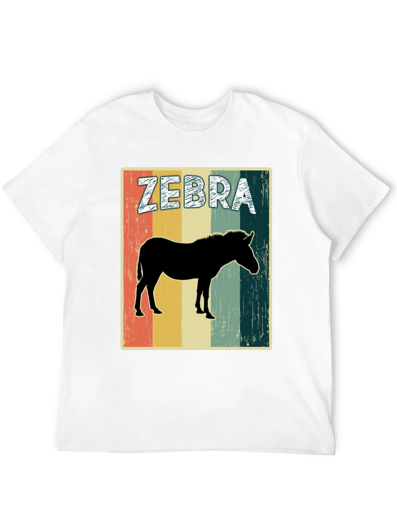 Retro Zebra Silhouette T-Shirt