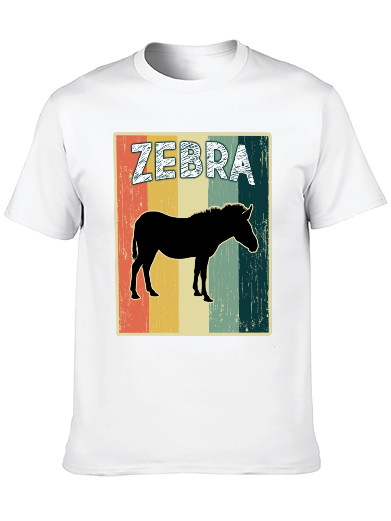Retro Zebra Silhouette T-Shirt