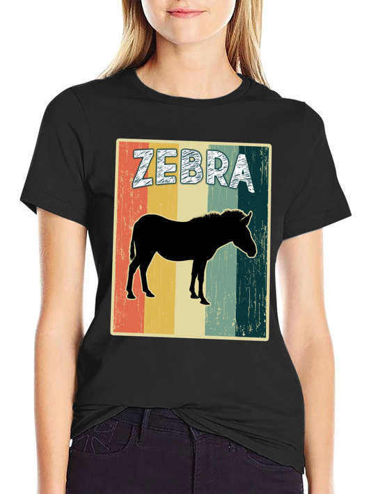 Retro Zebra Silhouette T-Shirt