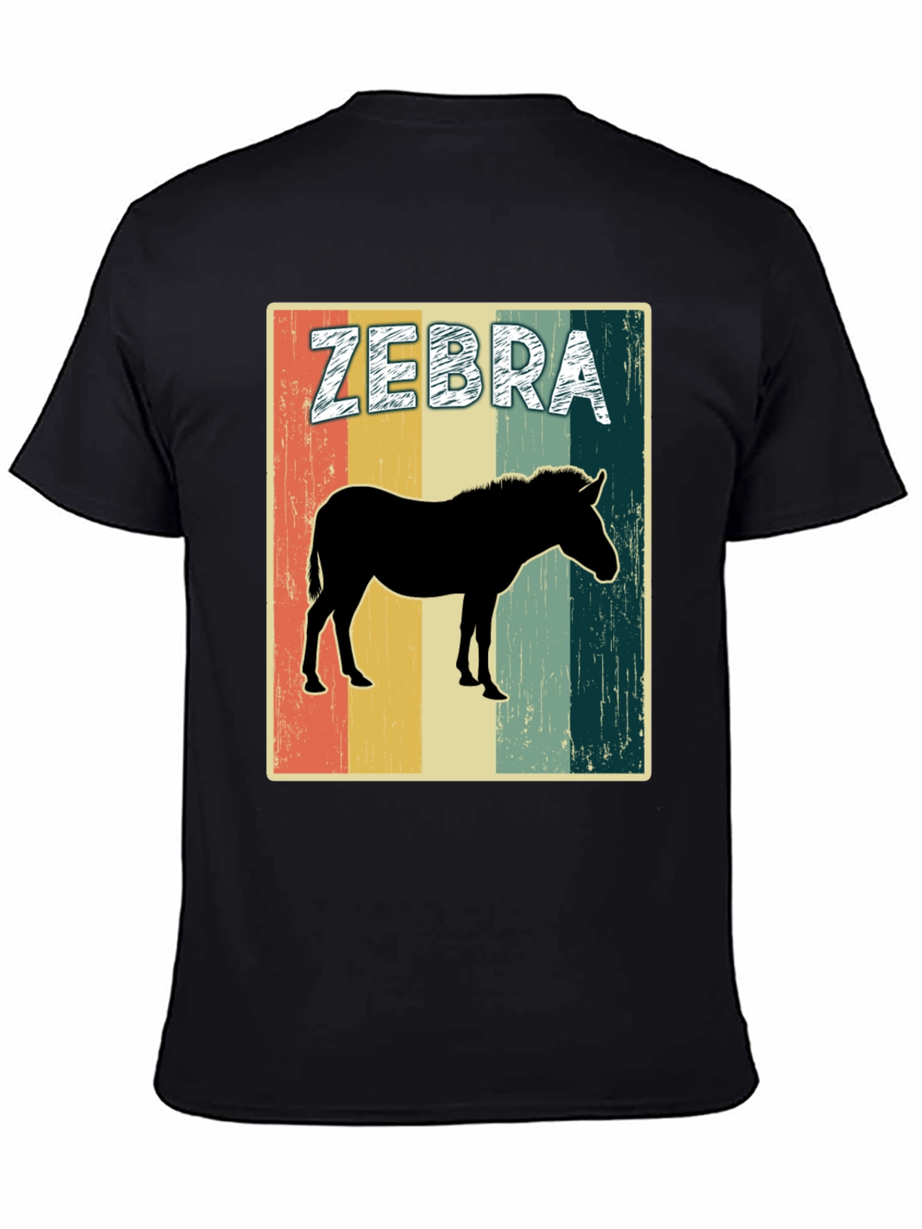 Retro Zebra Silhouette T-Shirt