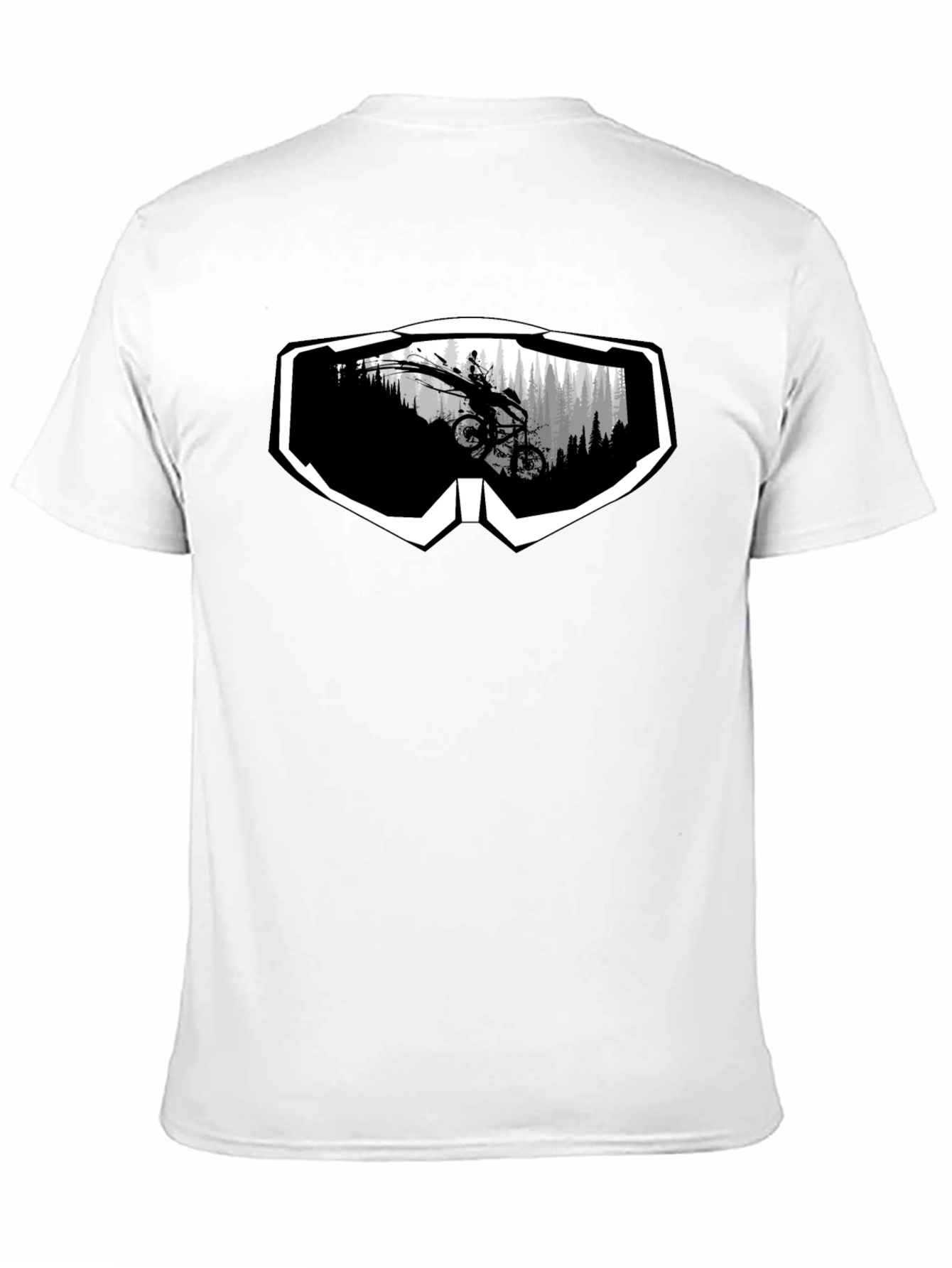 Mountain Bike Goggles Graphic Tee - Black