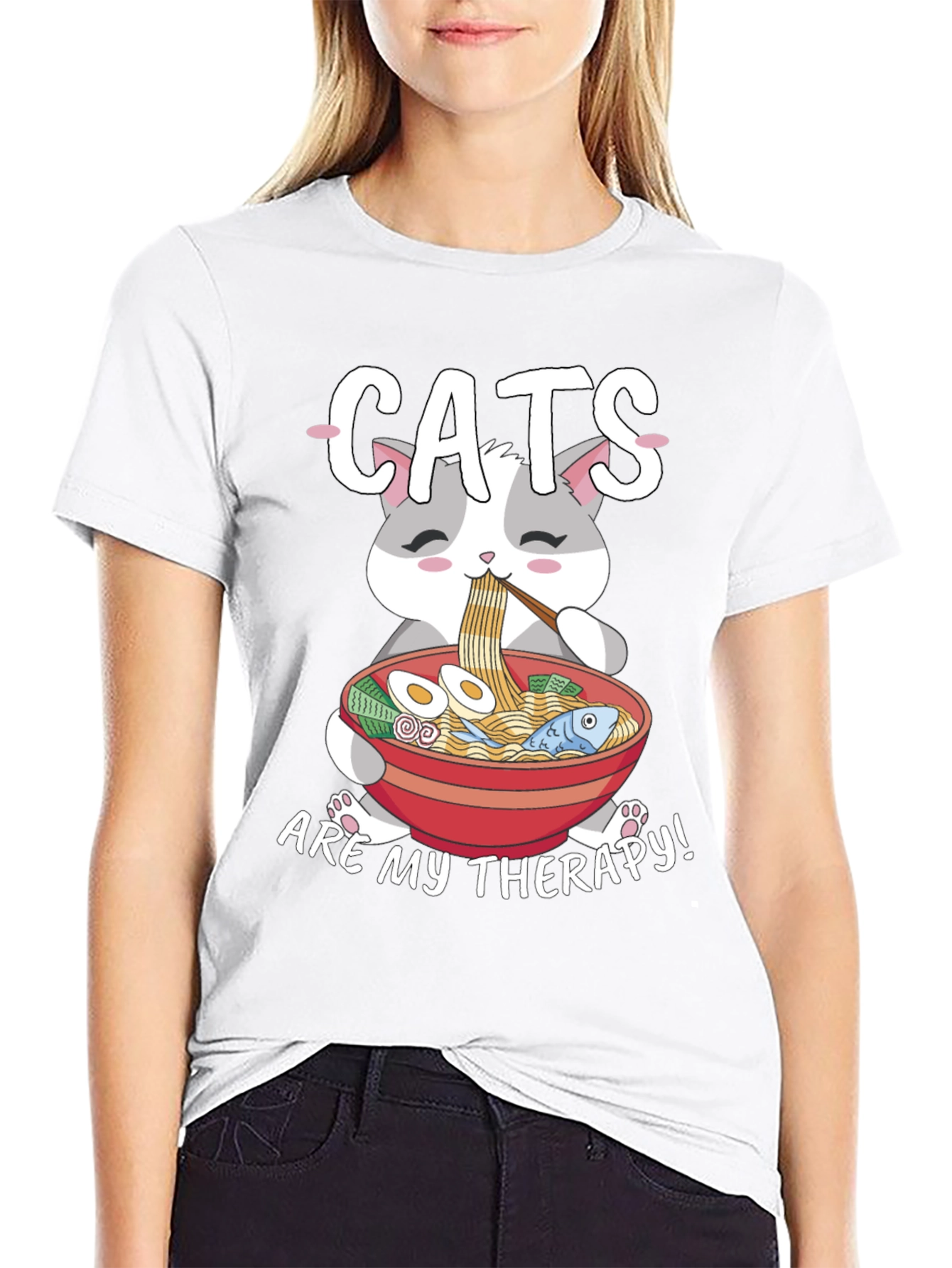 Cats Are My Therapy T-Shirt