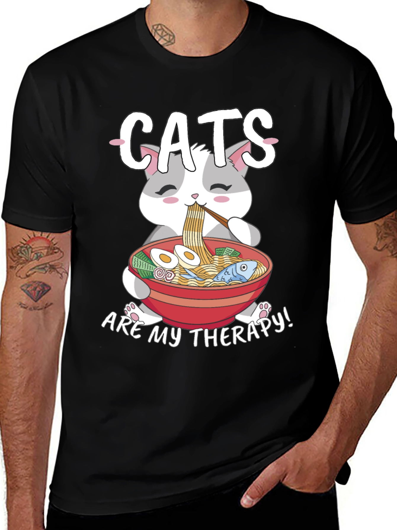 Cats Are My Therapy T-Shirt