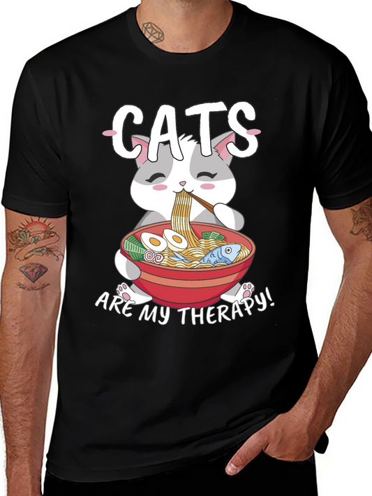Cats Are My Therapy T-Shirt