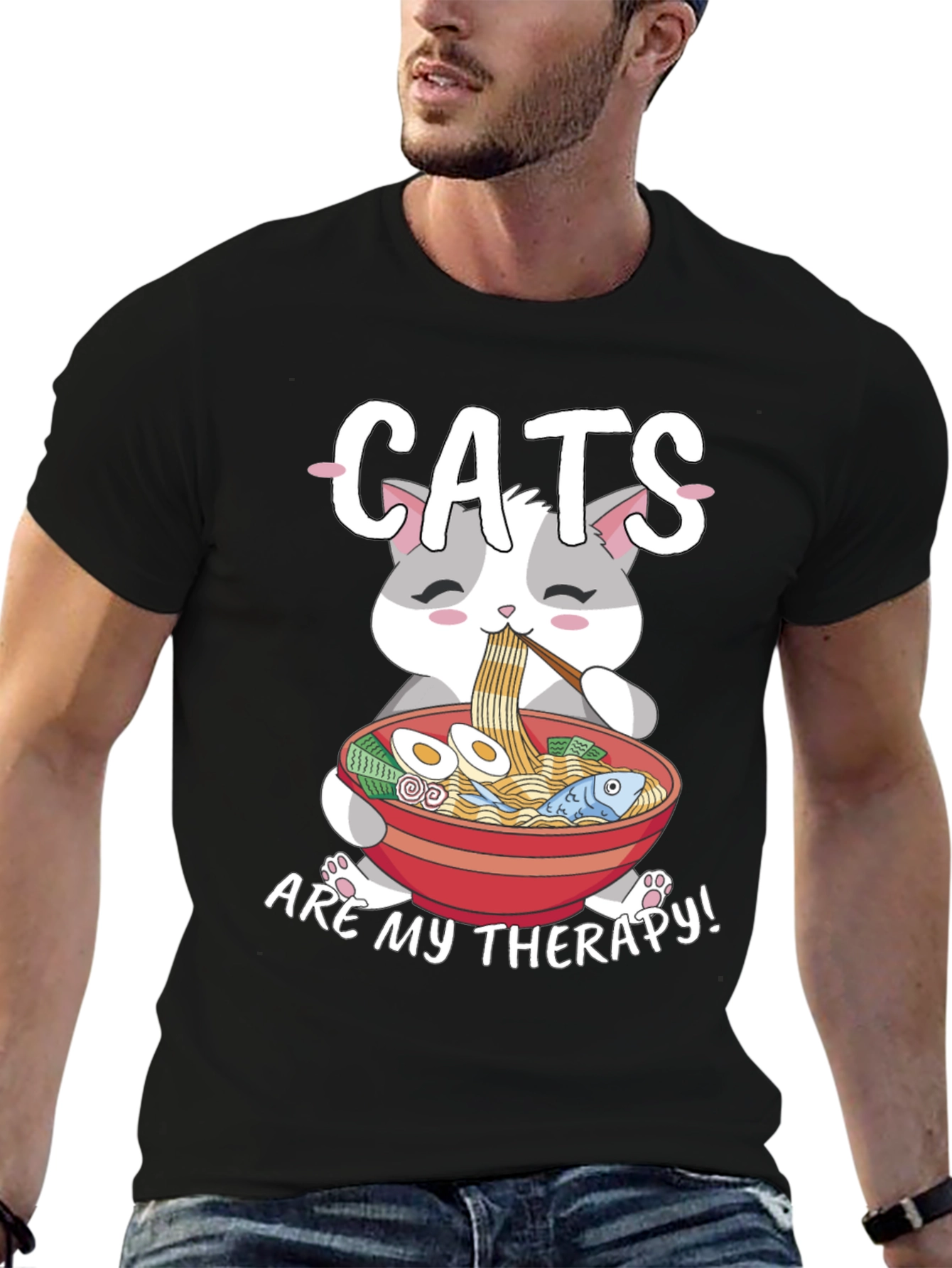 Cats Are My Therapy T-Shirt