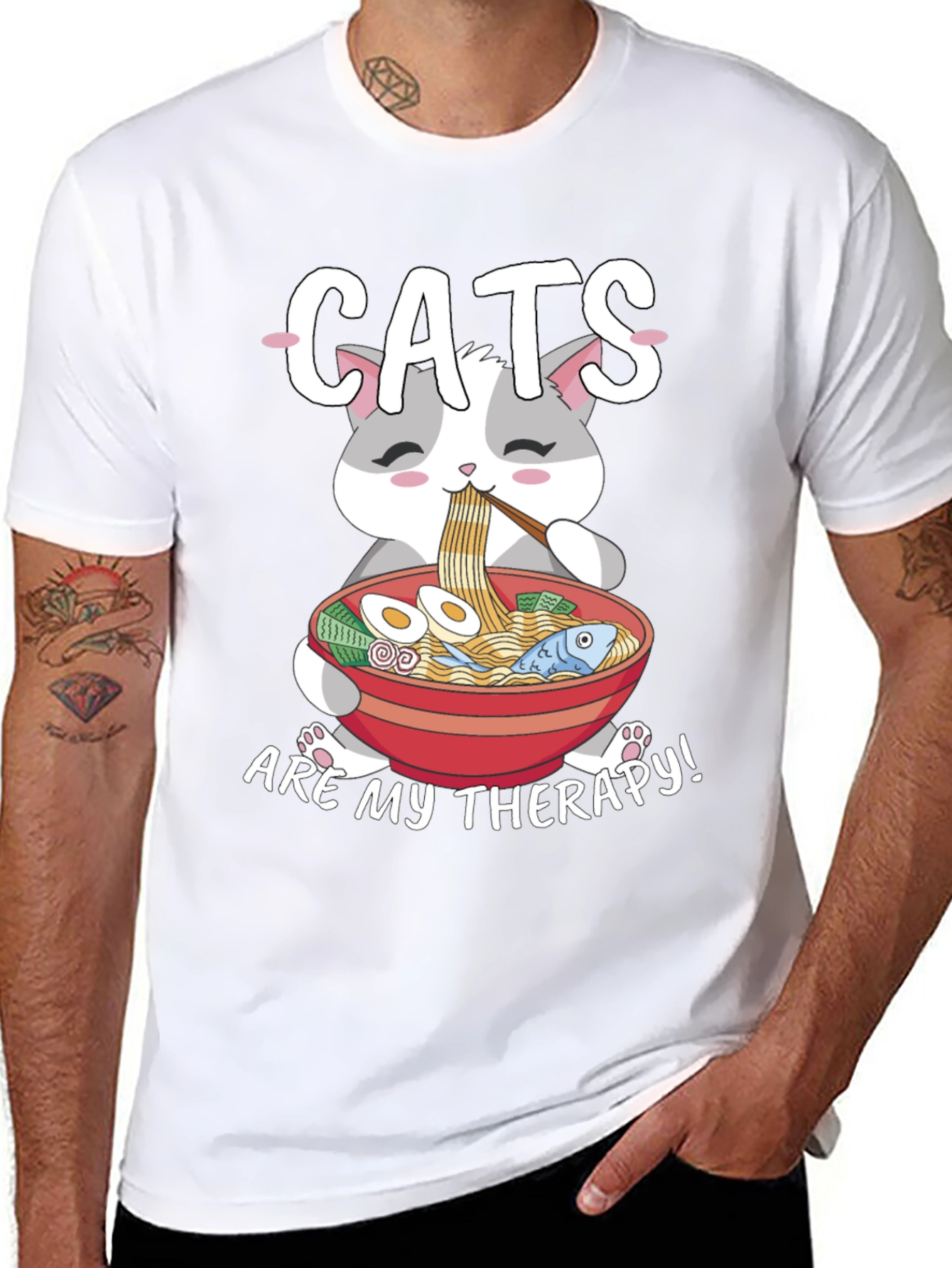 Cats Are My Therapy T-Shirt