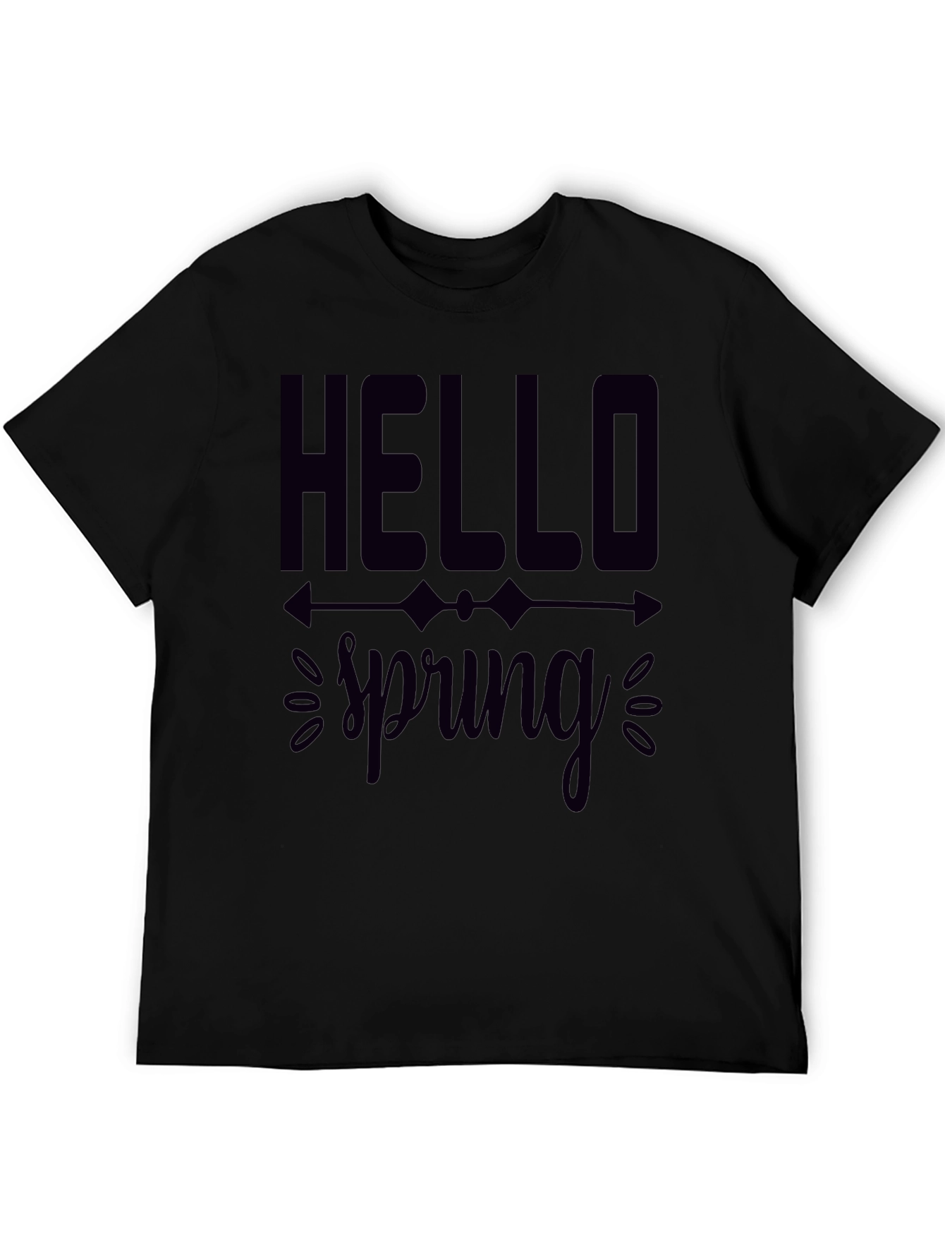 Hello Spring Graphic Tee - Black