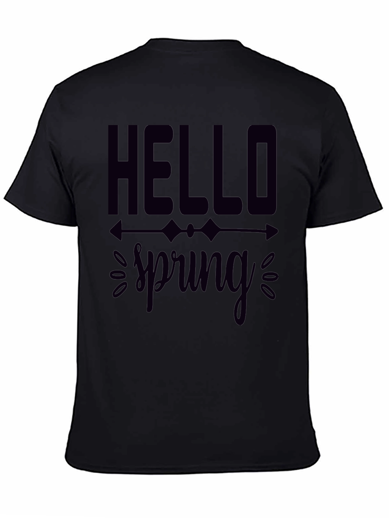 Hello Spring Graphic Tee - Black