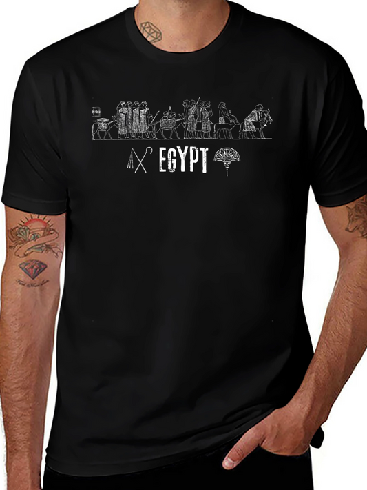 Egypt Graphic Print T-Shirt - Black