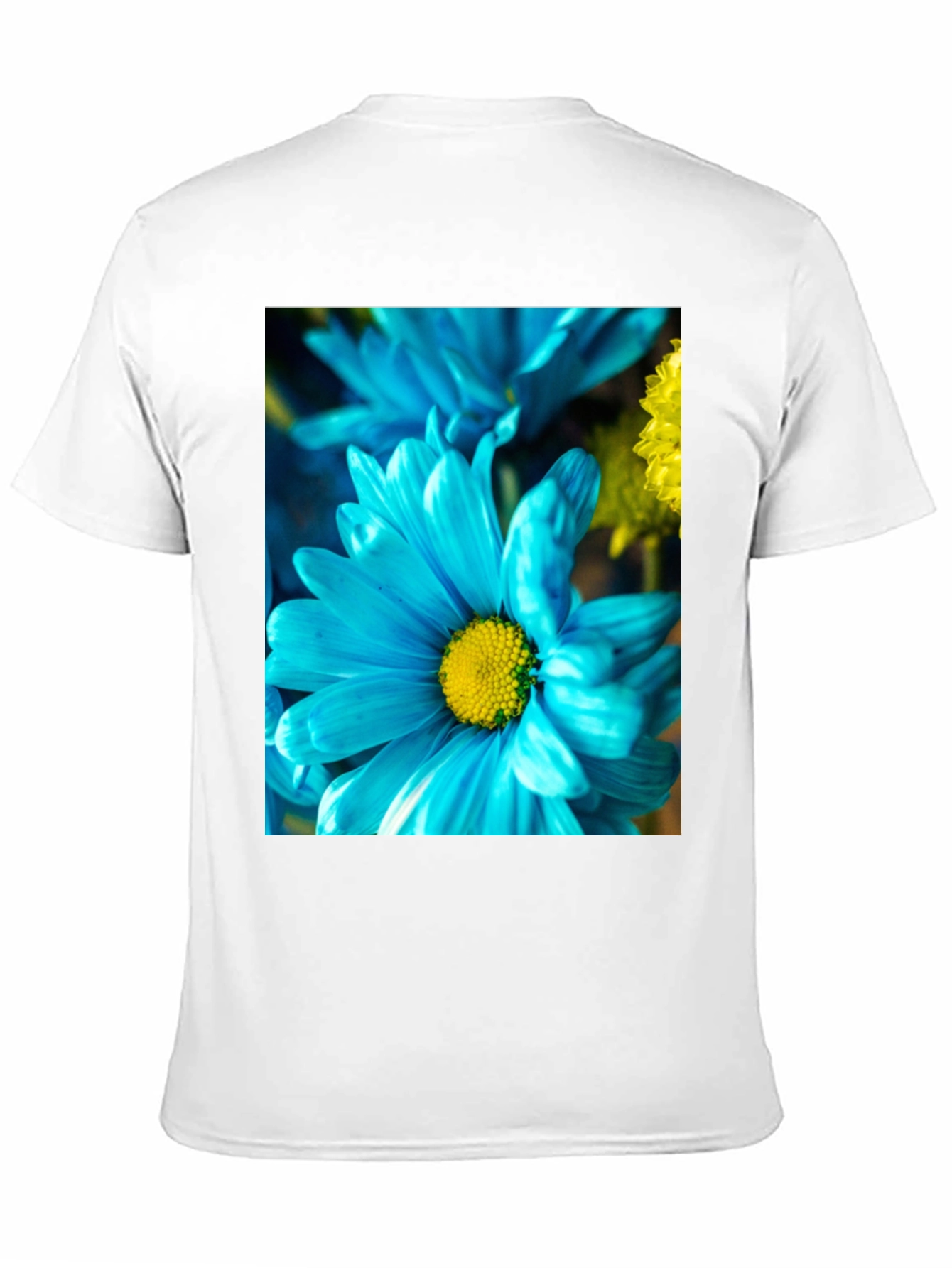 Blue Flower Graphic Tee - Soft Cotton Blend