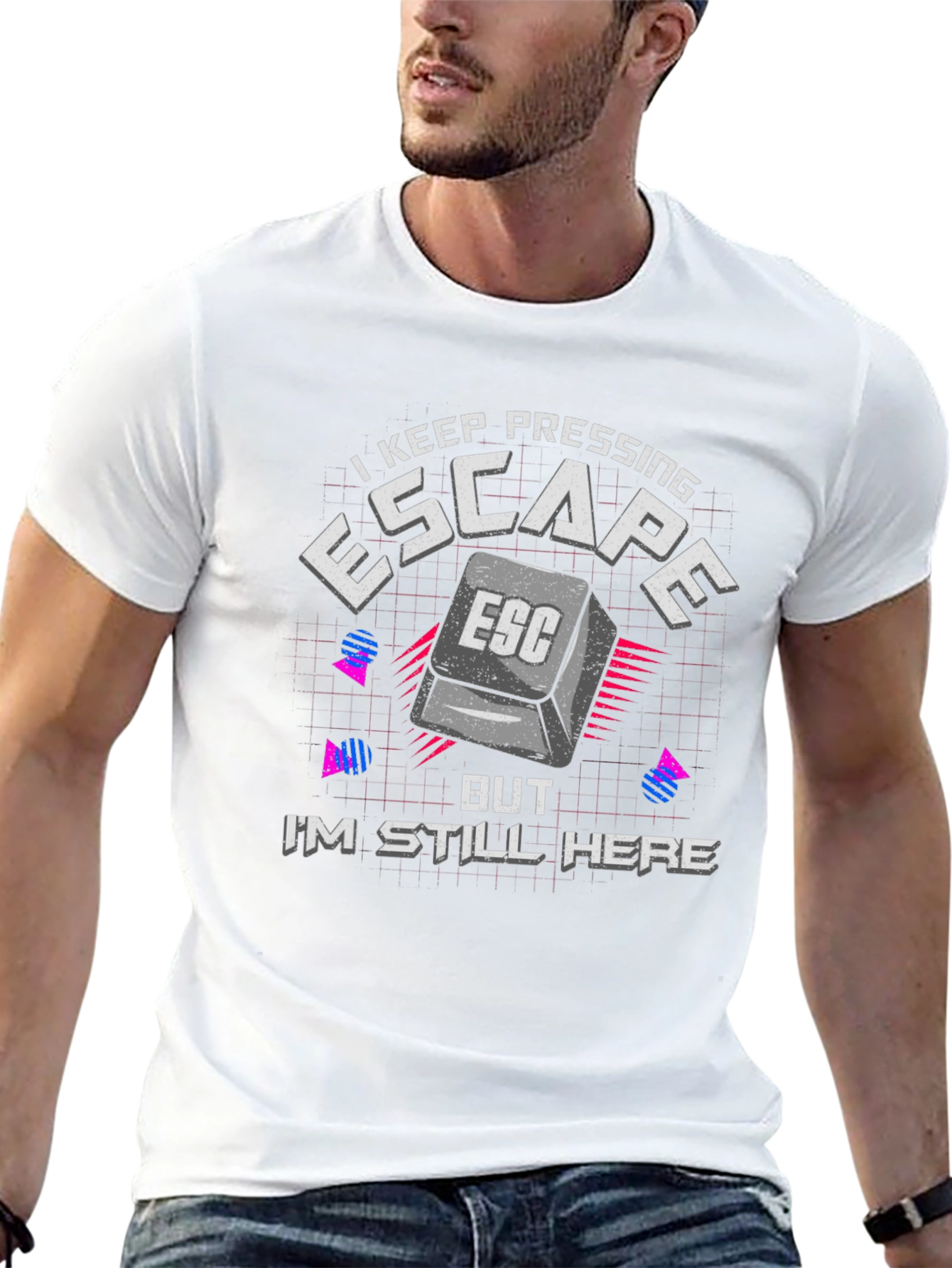 Escape Button Graphic Tee - Gamer Humor T-Shirt