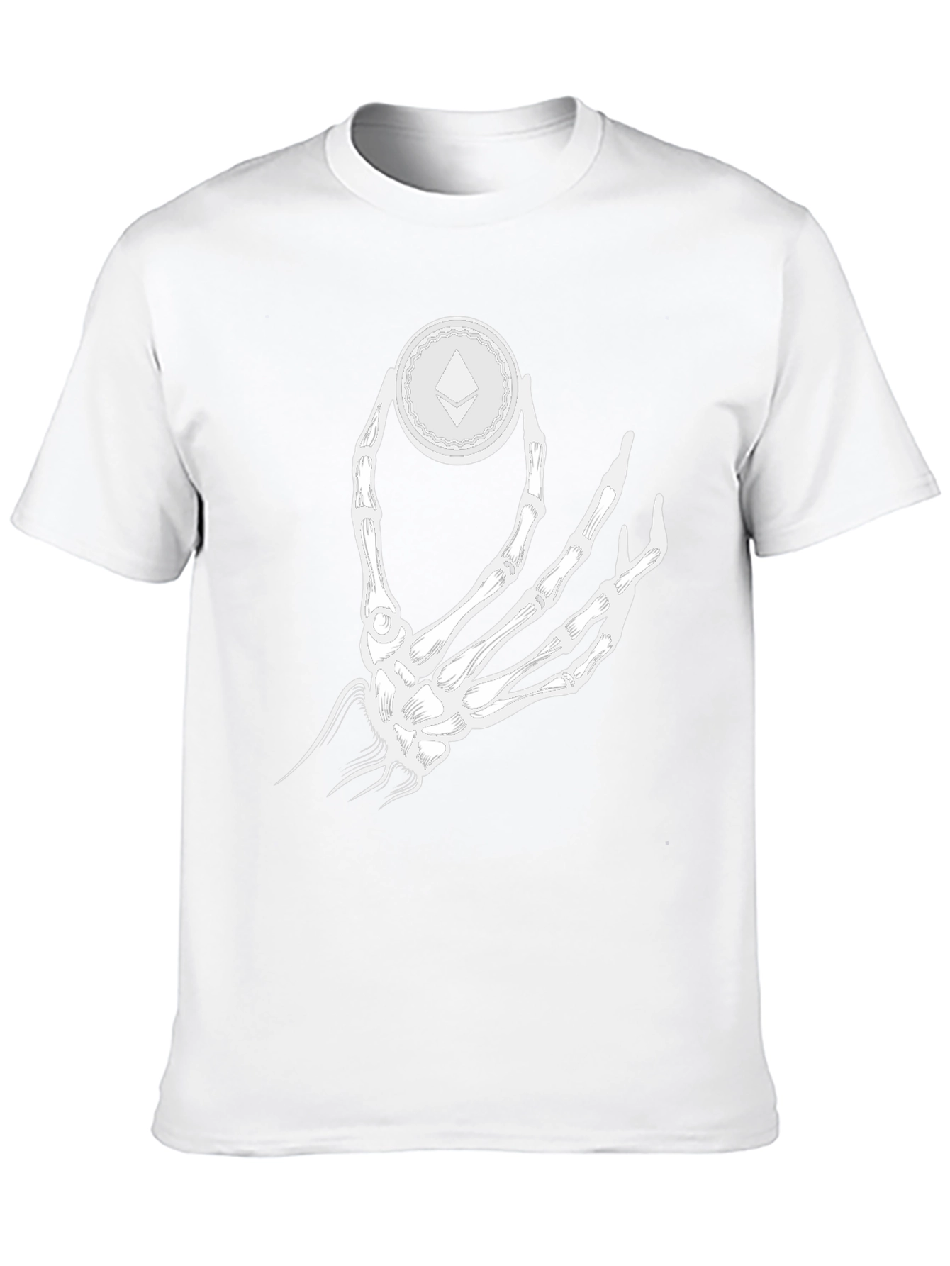 Ethereum Crypto Skeleton Hand Graphic T-Shirt