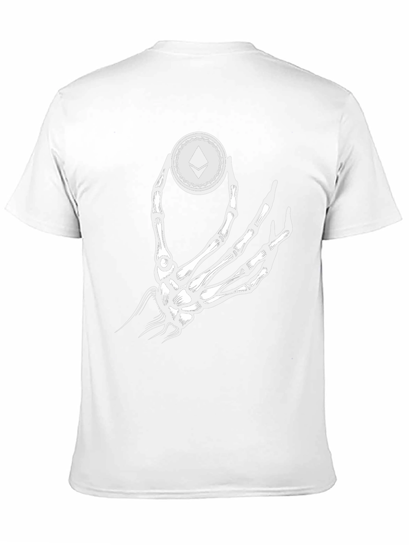 Ethereum Crypto Skeleton Hand Graphic T-Shirt