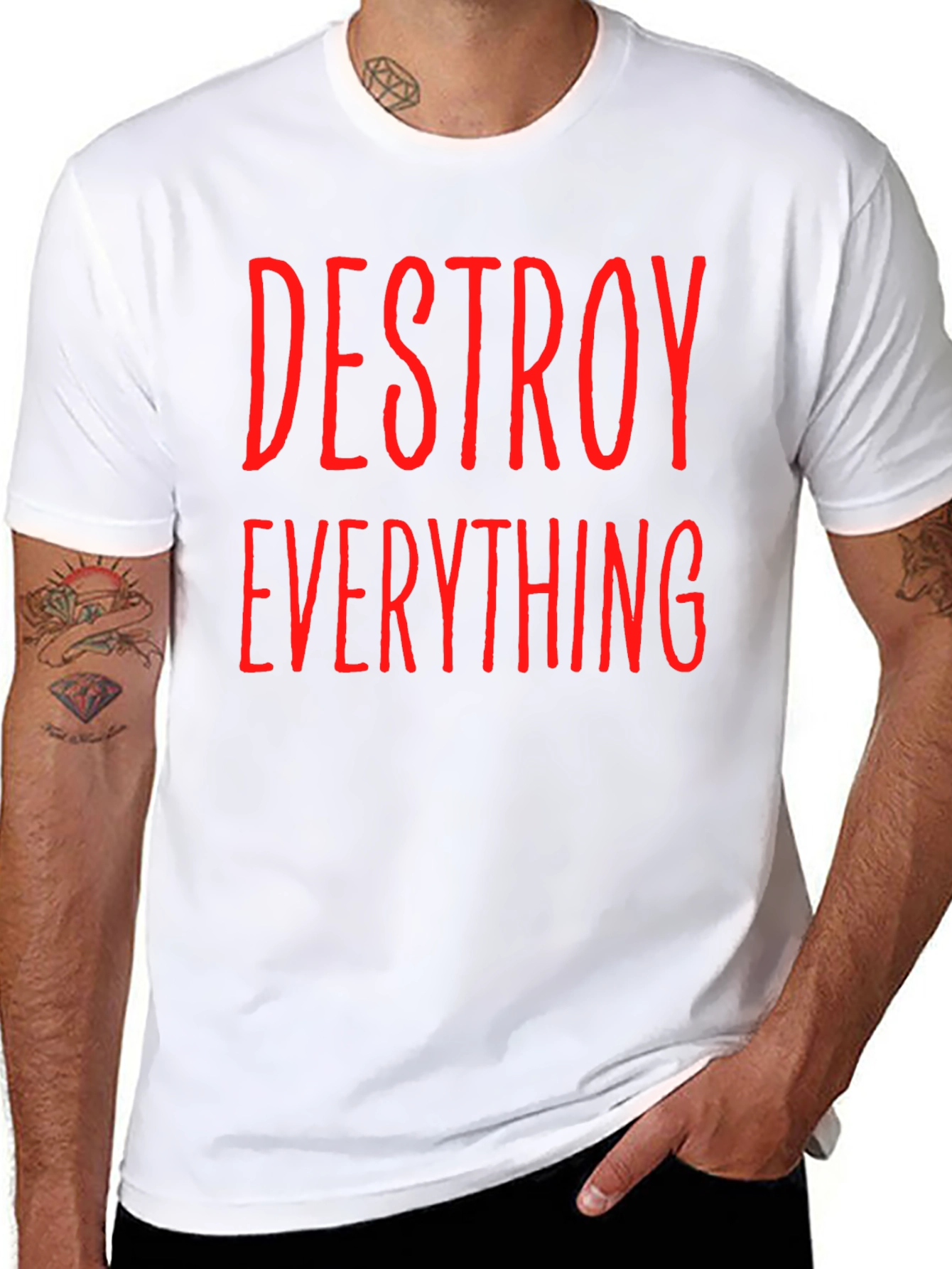 Destroy Everything Graphic Tee - Bold Statement Shirt