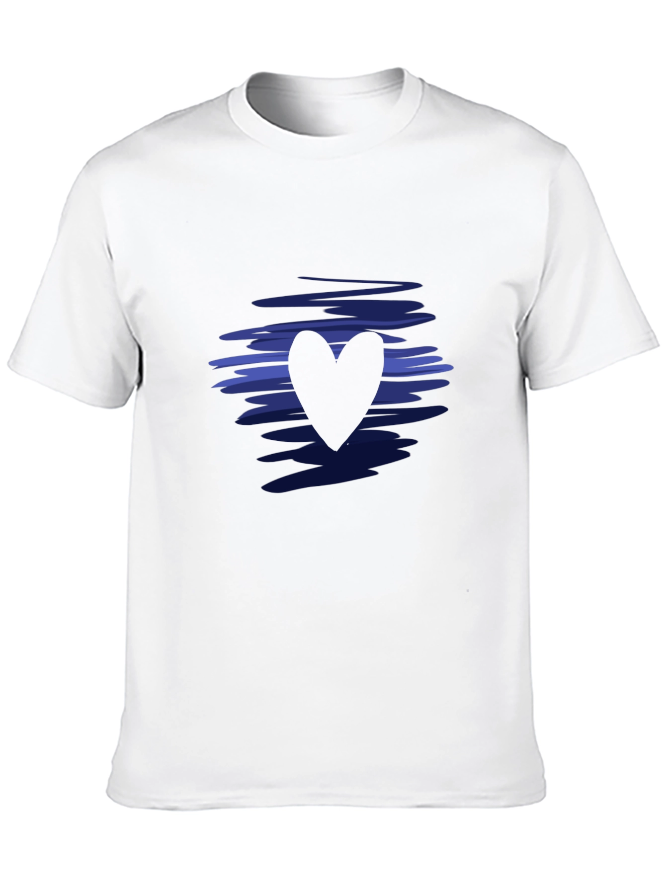 Stylish Black Heart Tee - Modern Graphic Design